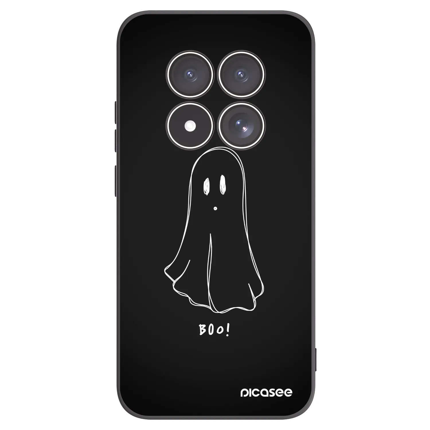 Picasee Xiaomi Redmi Note 15 Pro 5G Hülle - Schwarzes Silikon - Ghost 2