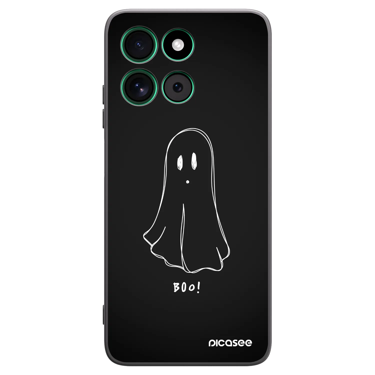 Picasee Motorola Moto G57 Power Hülle - Schwarzes Silikon - Ghost 2