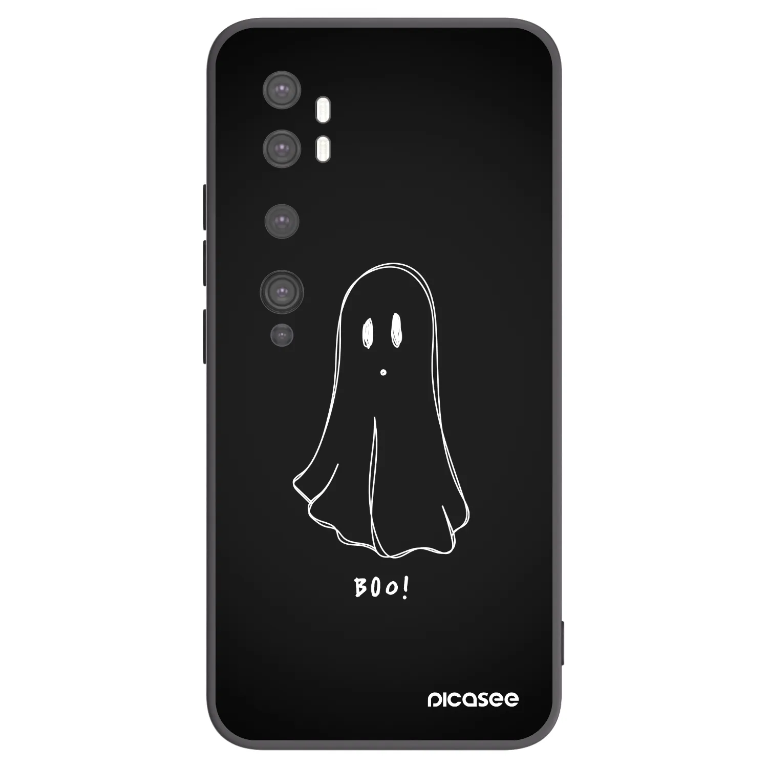 Picasee Xiaomi Mi Note 10 (Pro) Hülle - Schwarzes Silikon - Ghost 2