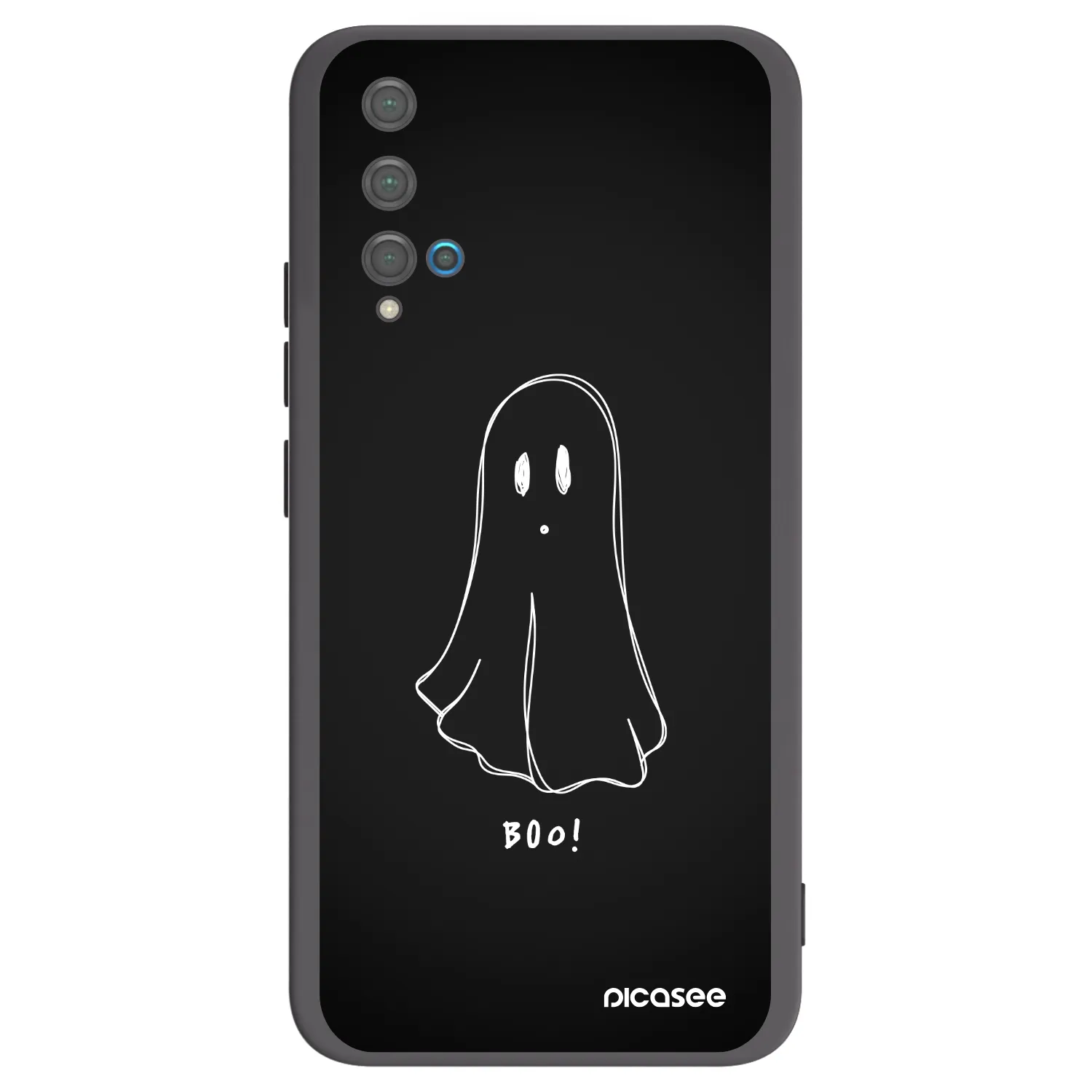 Picasee Huawei Nova 5T Hülle - Schwarzes Silikon - Ghost 2