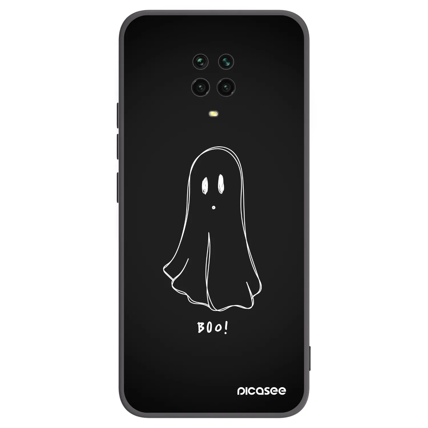 Picasee Xiaomi Redmi Note 9S Hülle - Schwarzes Silikon - Ghost 2