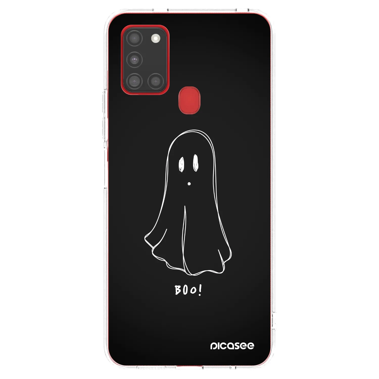 Picasee Samsung Galaxy A21s Hülle - Transparentes Silikon - Ghost 2
