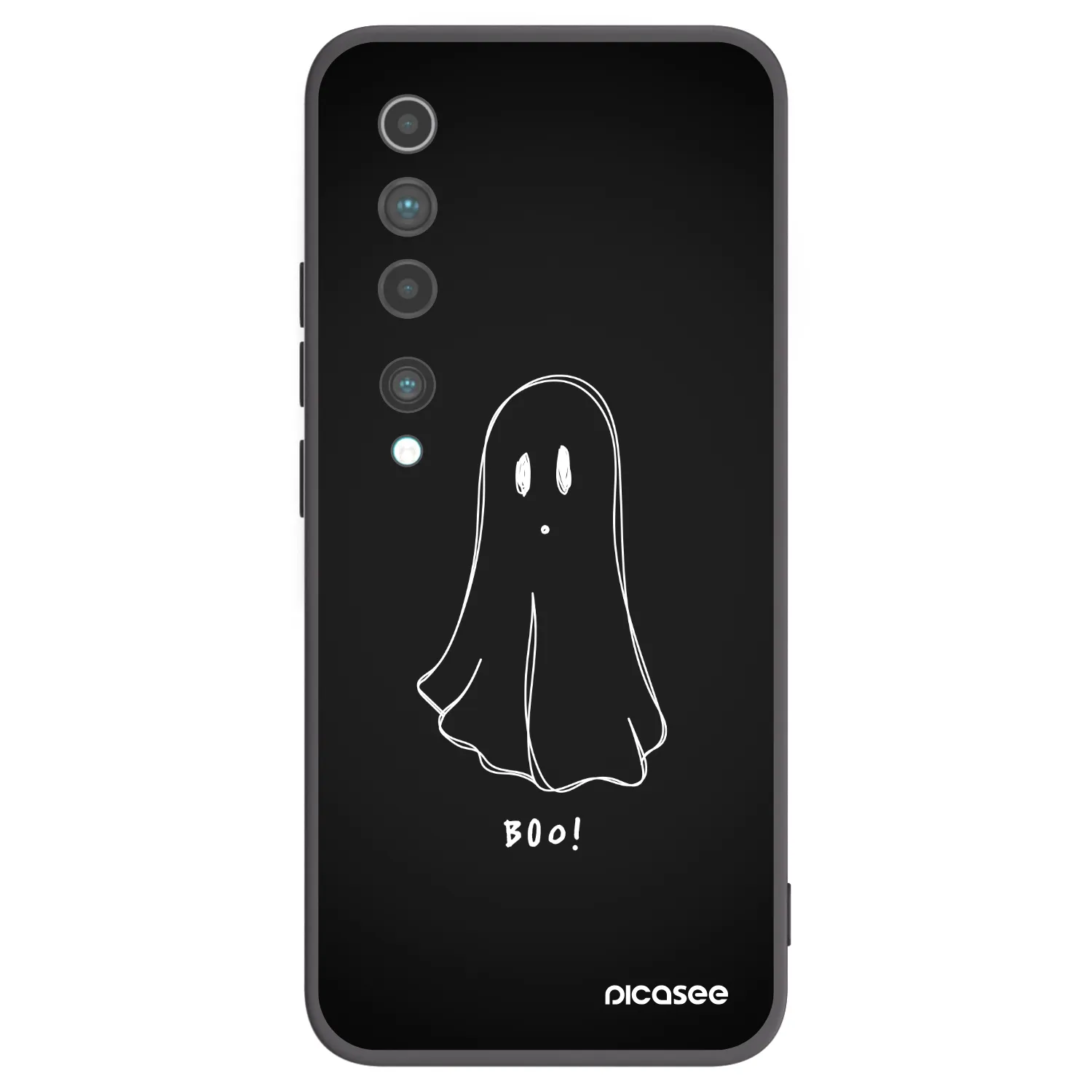 Picasee Xiaomi Mi 10 Hülle - Schwarzes Silikon - Ghost 2
