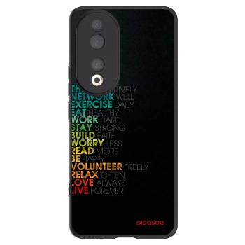 Picasee Honor 90 5G Hülle - Schwarzes Silikon - Motto life