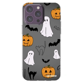 Picasee Apple iPhone 14 Pro Max Hülle - Transparentes Silikon - Spooky crew