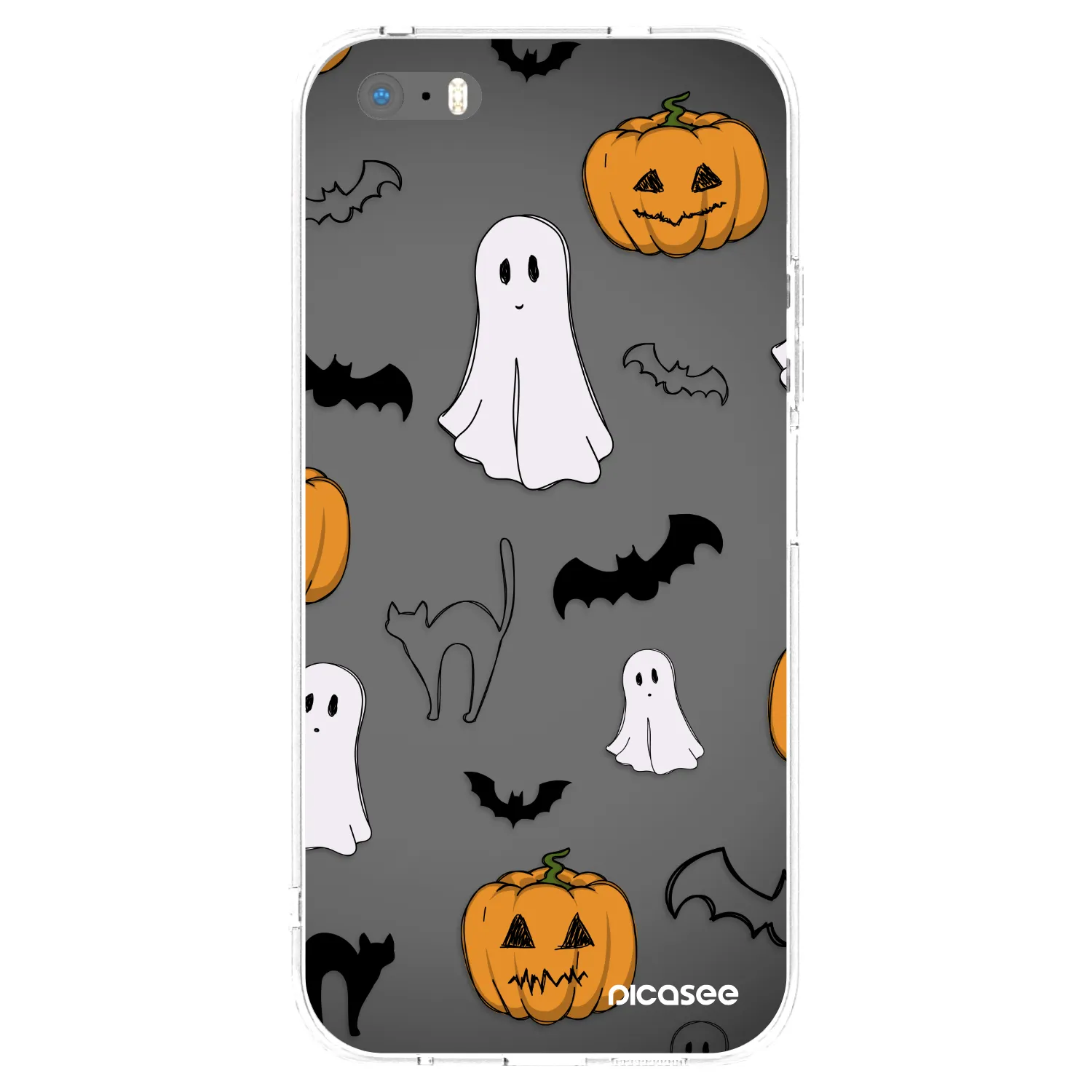Picasee Apple iPhone 5/5S/SE Hülle - Transparentes Silikon - Spooky crew