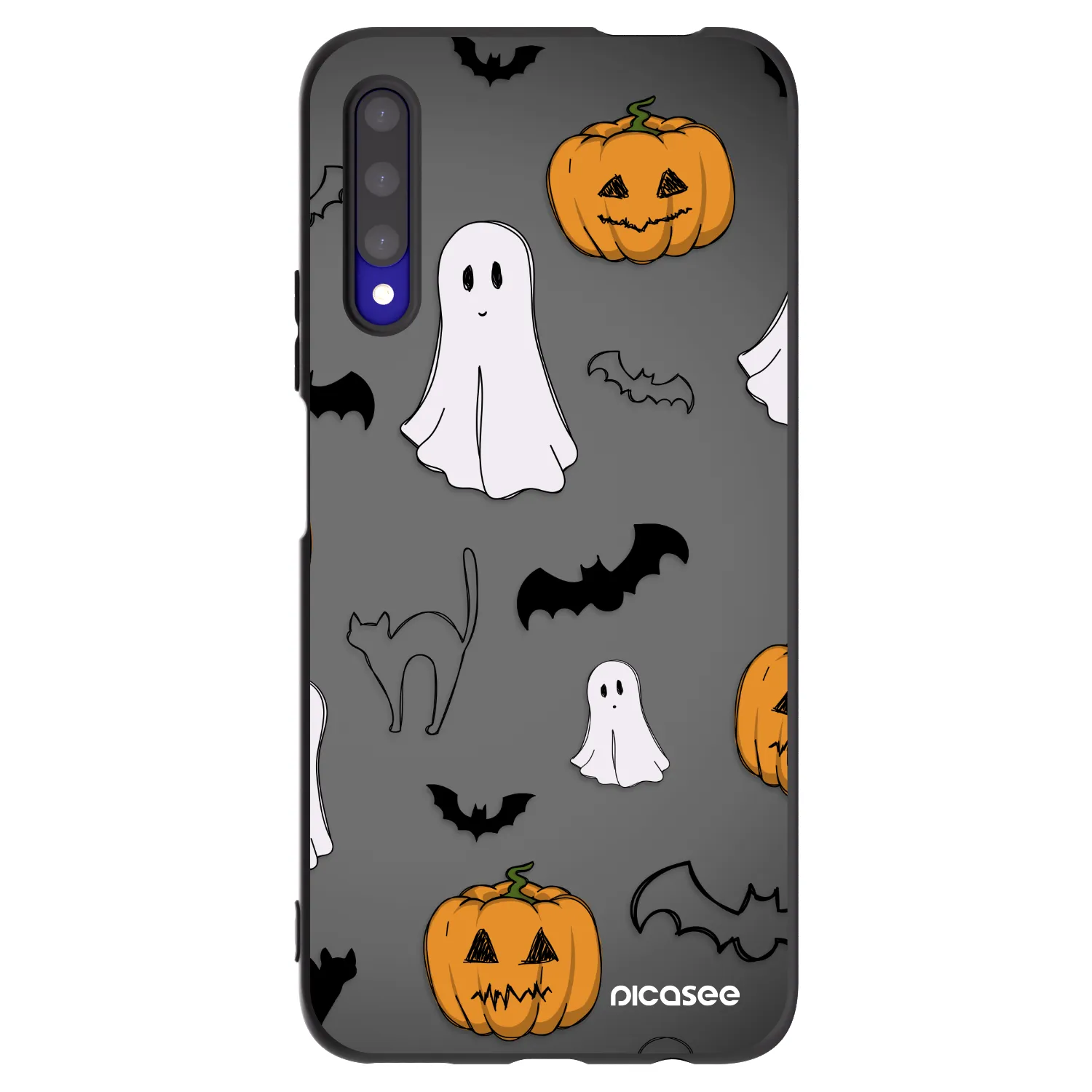 Picasee Honor 9X Pro Hülle - Schwarzes Silikon - Spooky crew