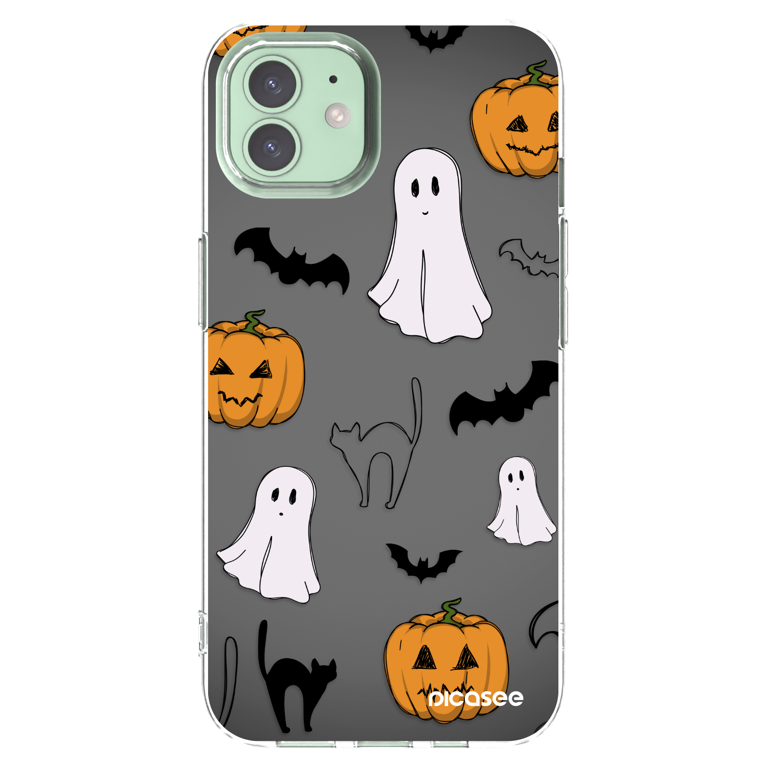 Picasee Apple iPhone 12 Pro Hülle - Transparentes Silikon - Spooky crew