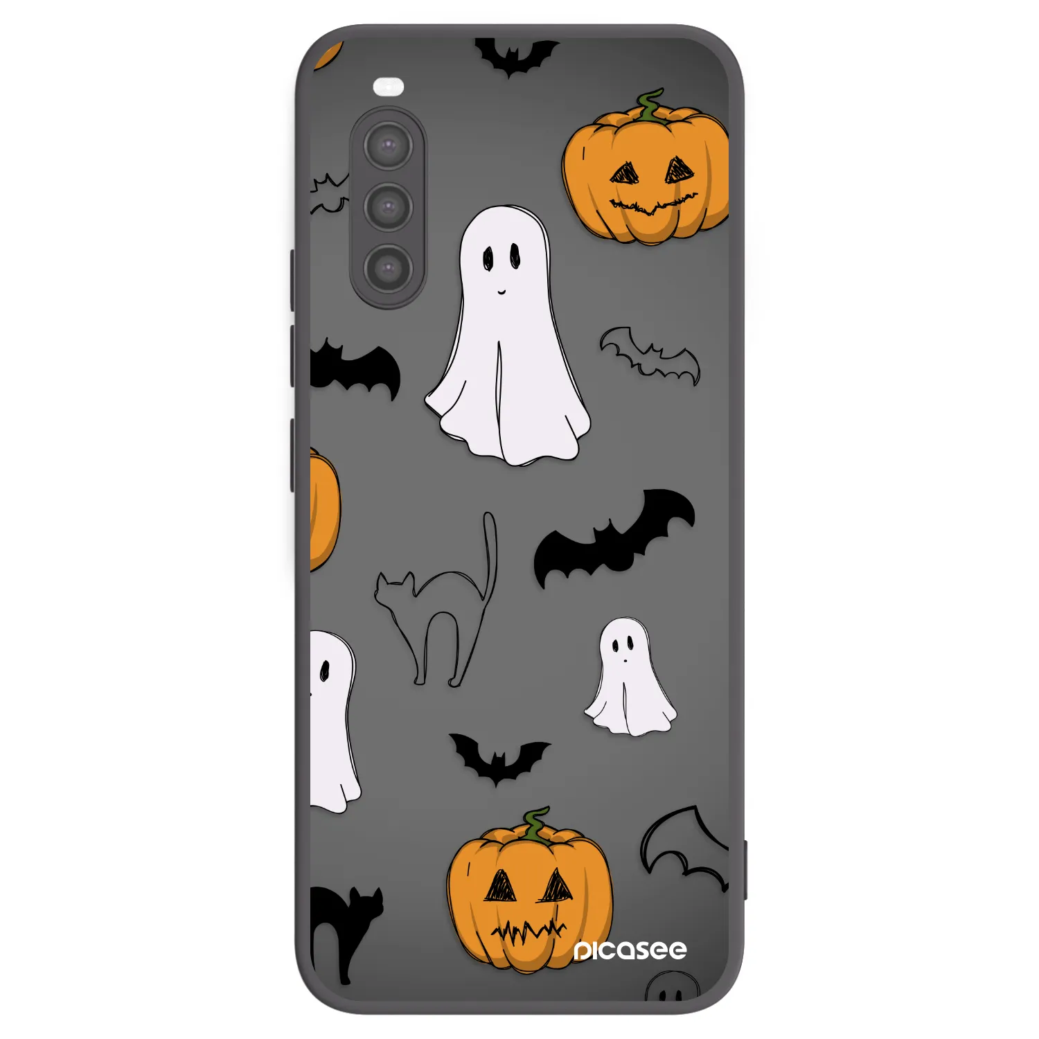 Picasee Sony Xperia 10 II Hülle - Schwarzes Silikon - Spooky crew