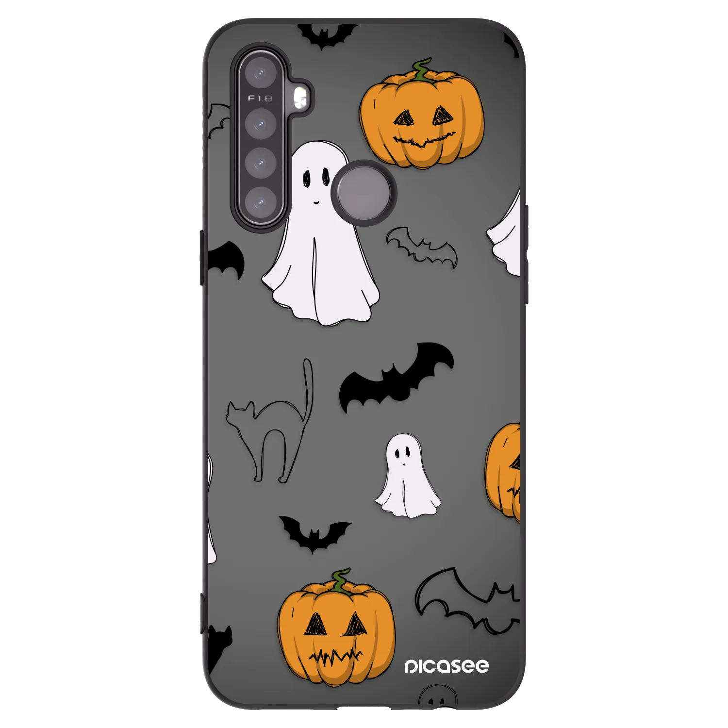 Picasee Realme 6i Hülle - Schwarzes Silikon - Spooky crew