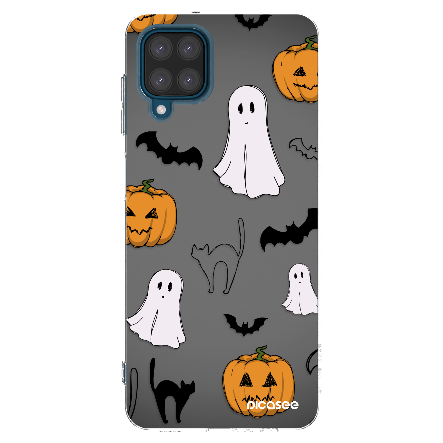Picasee Samsung Galaxy A12 A125F Hülle - Transparentes Silikon - Spooky crew