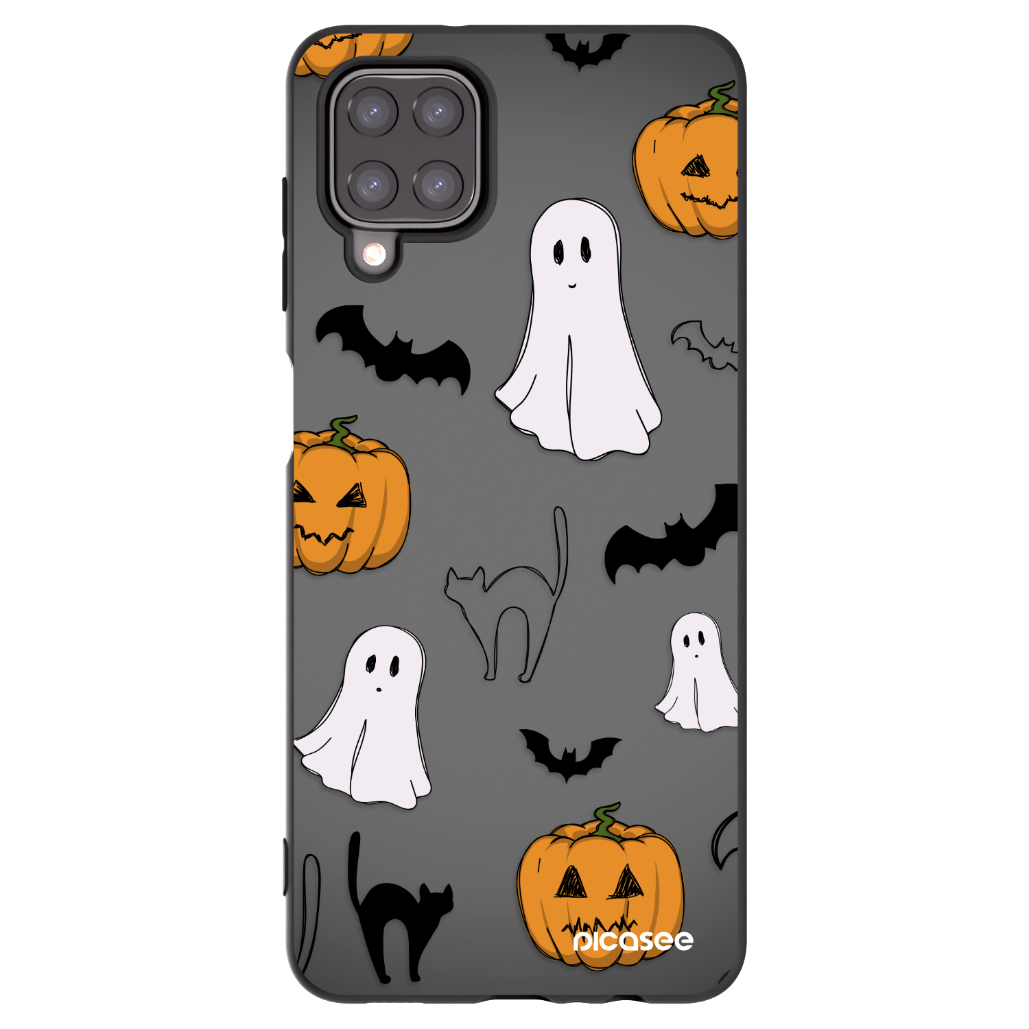 Picasee Samsung Galaxy A12 A125F Hülle - Schwarzes Silikon - Spooky crew