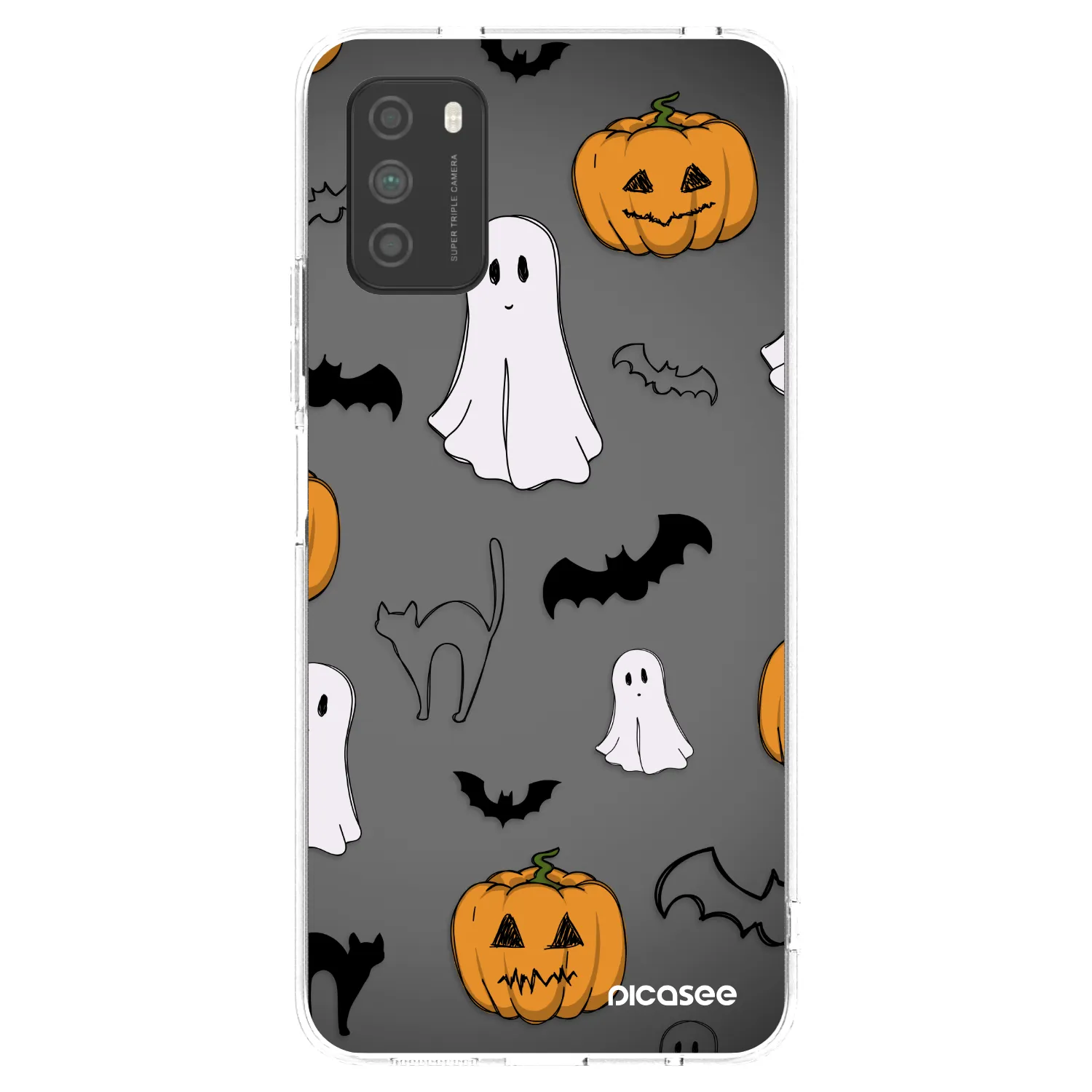 Picasee Xiaomi Poco M3 Hülle - Transparentes Silikon - Spooky crew