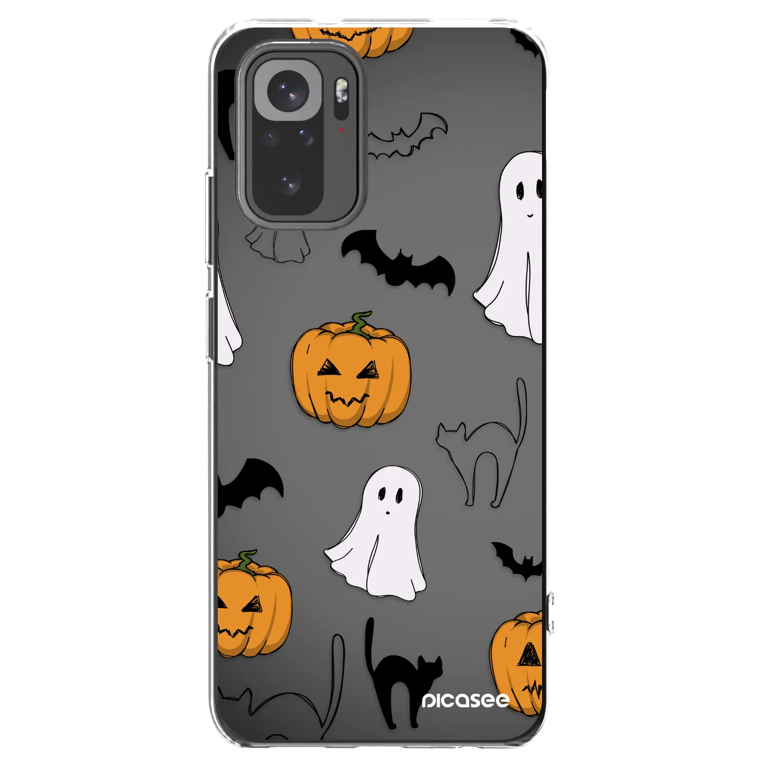 Picasee Xiaomi Redmi Note 10S Hülle - Transparentes Silikon - Spooky crew