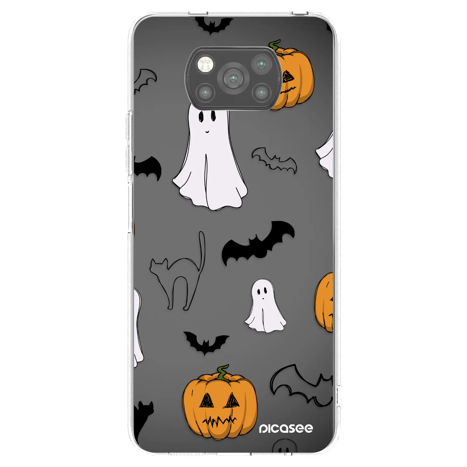 Picasee Xiaomi Poco X3 Pro Hülle - Schwarzes Silikon - Spooky crew