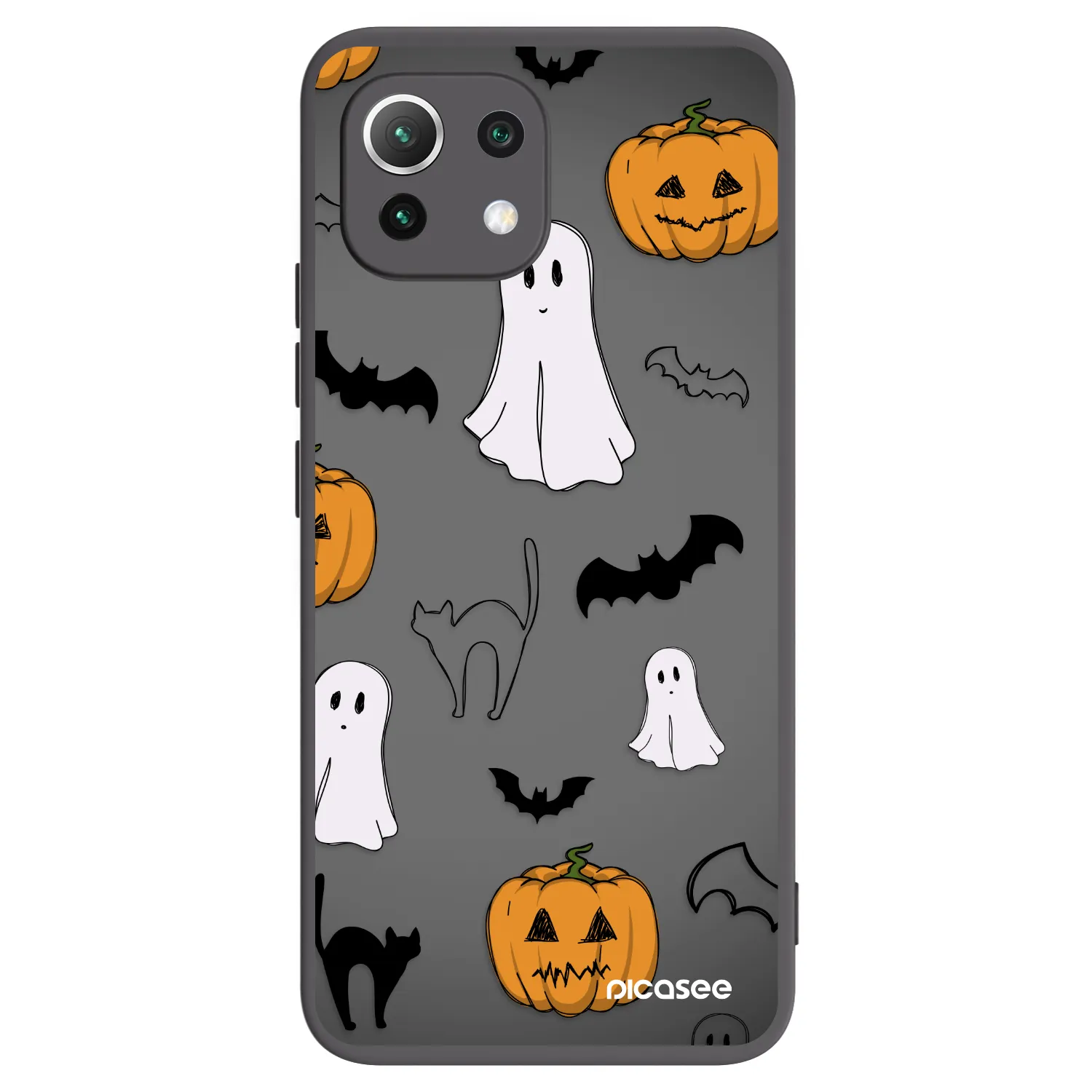 Picasee Xiaomi Mi 11 Lite Hülle - Schwarzes Silikon - Spooky crew