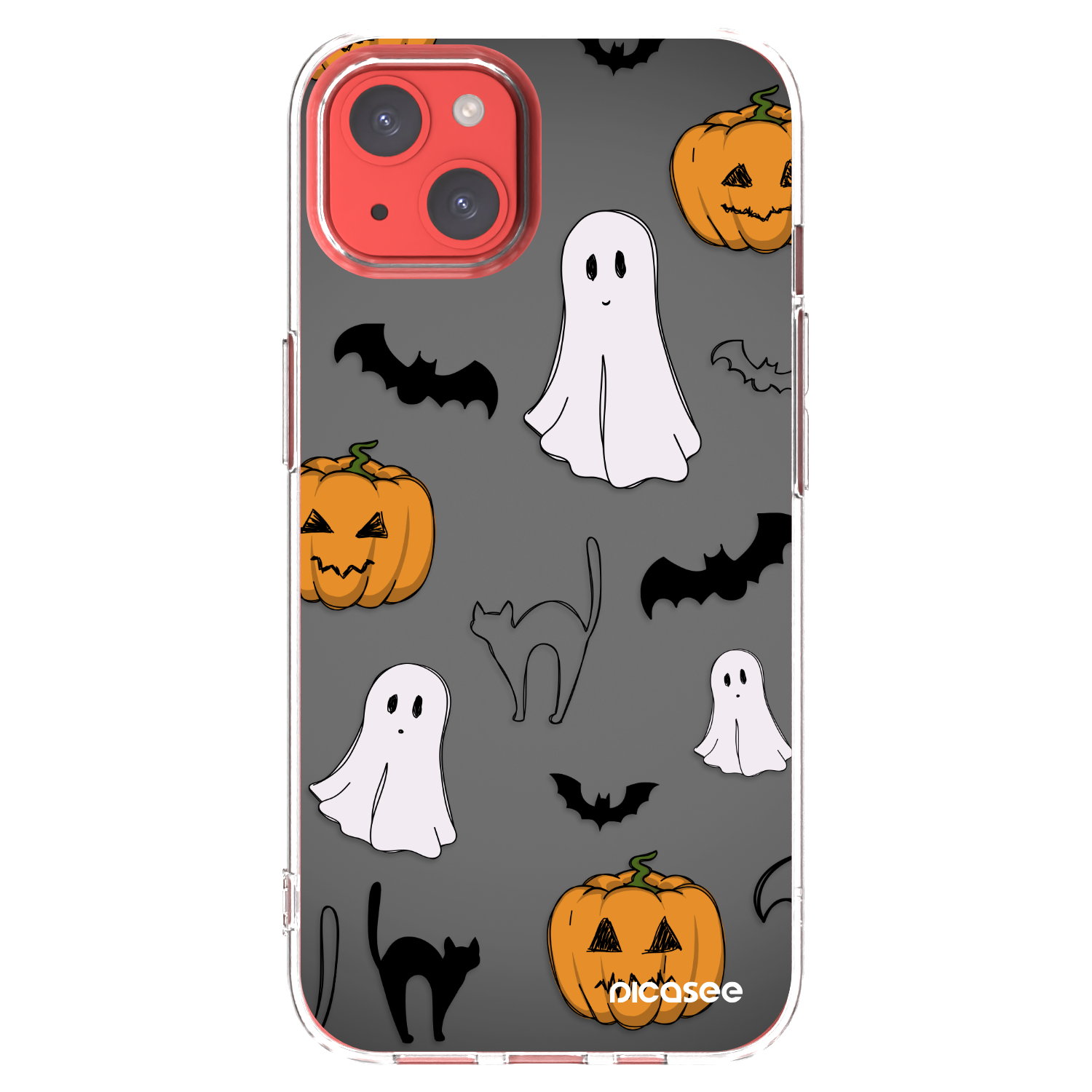 Picasee Apple iPhone 13 Hülle - Transparentes Silikon - Spooky crew