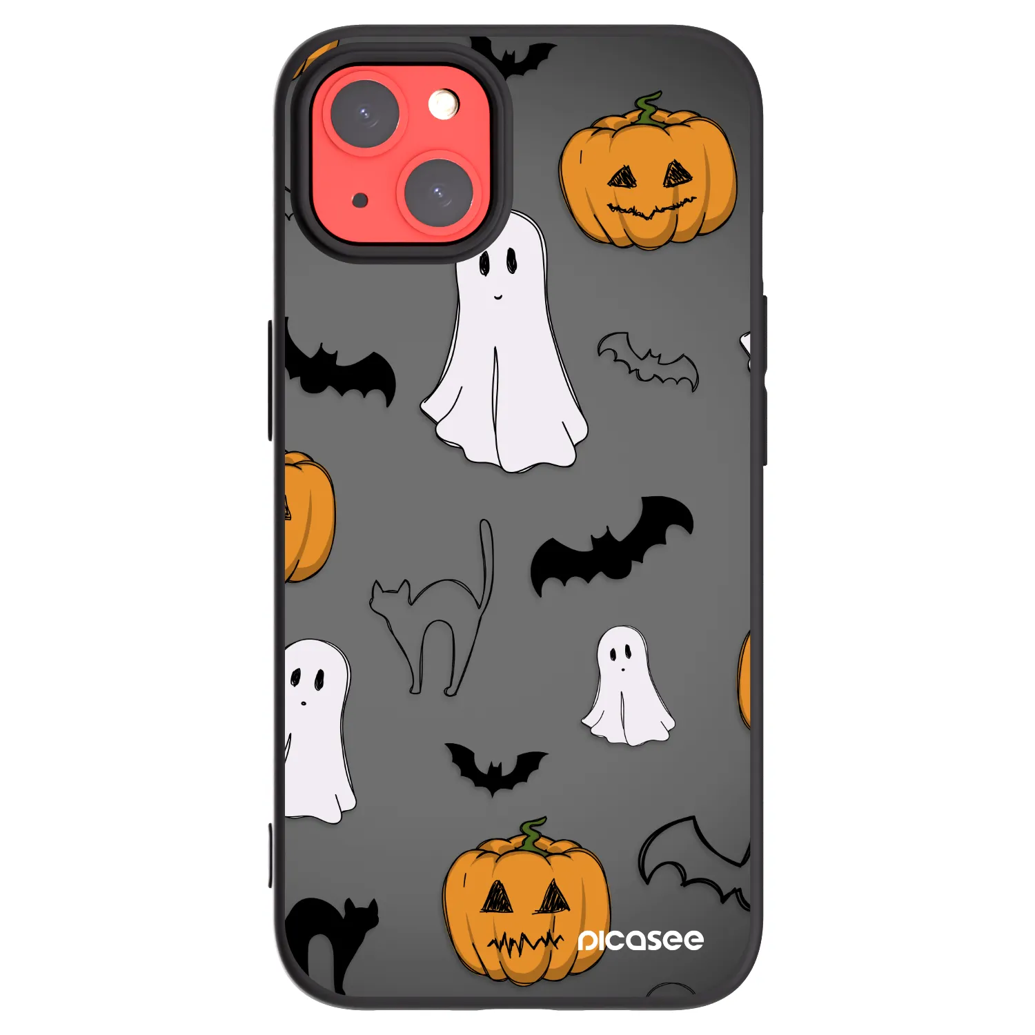 Picasee Apple iPhone 13 Hülle - Schwarzes Silikon - Spooky crew