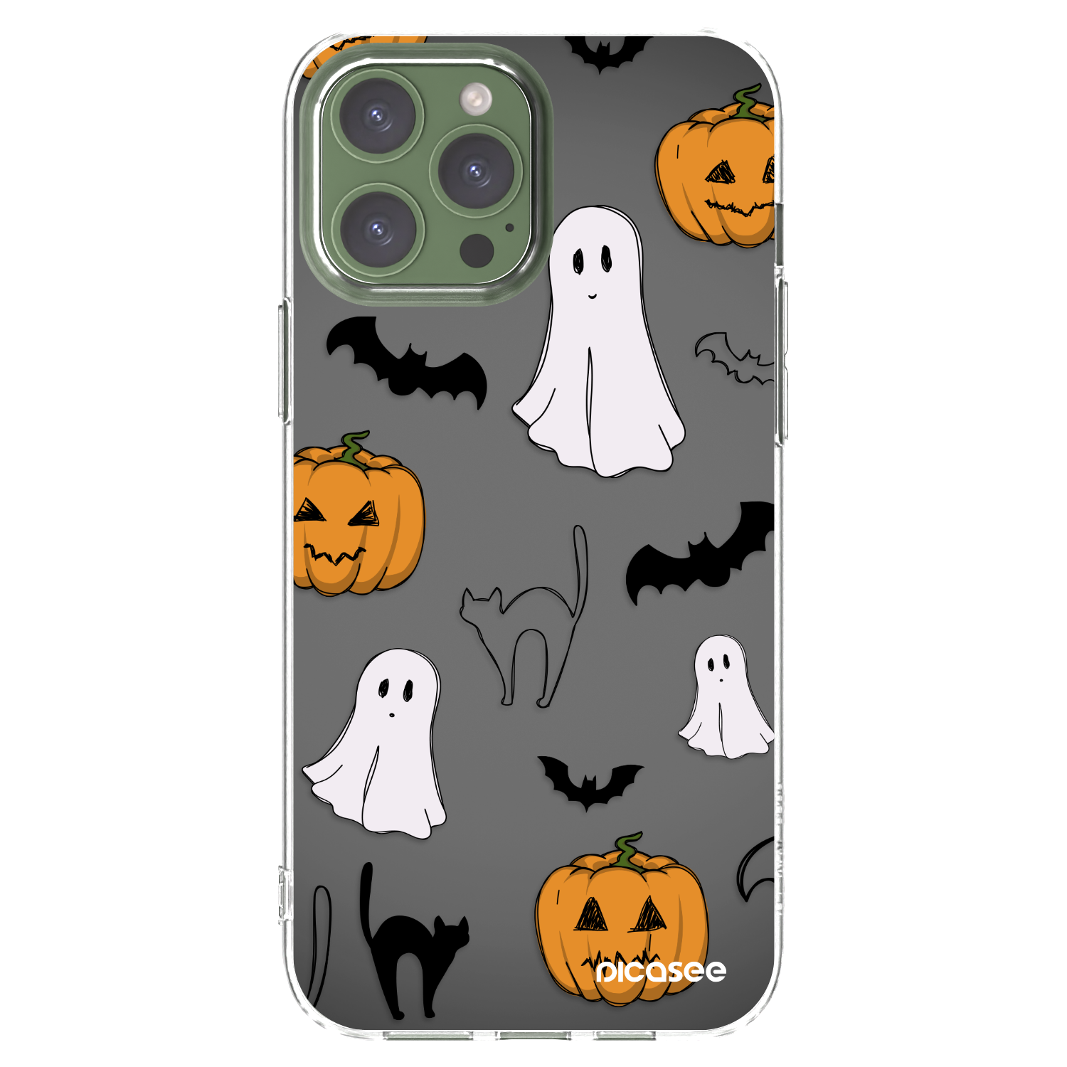Picasee Apple iPhone 13 Pro Max Hülle - Transparentes Silikon - Spooky crew