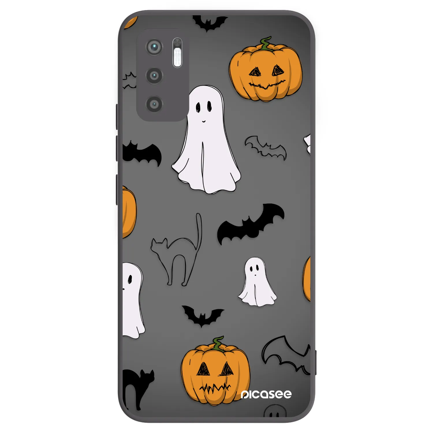 Picasee Xiaomi Redmi Note 10 5G Hülle - Schwarzes Silikon - Spooky crew