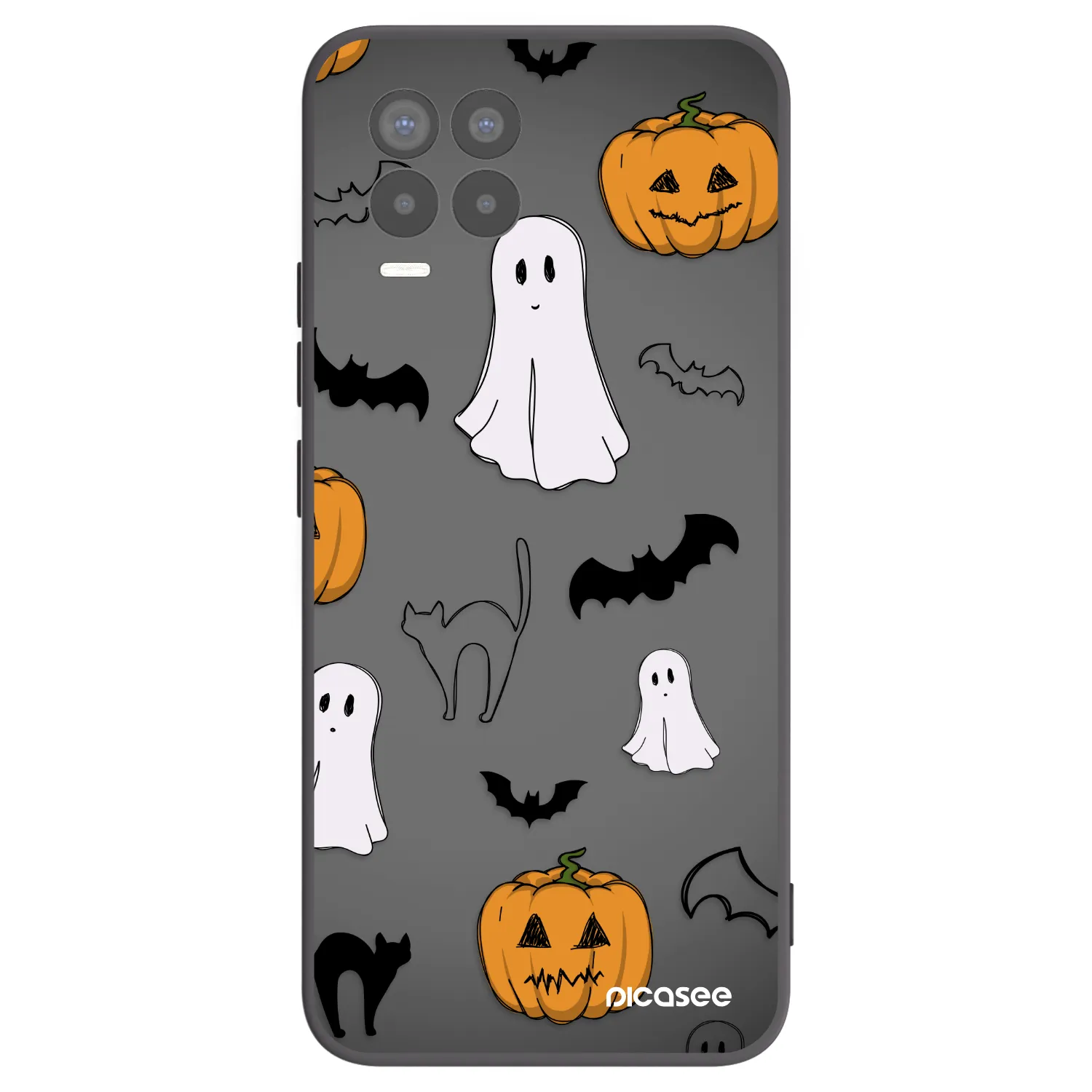 Picasee Realme 8 4G Hülle - Schwarzes Silikon - Spooky crew