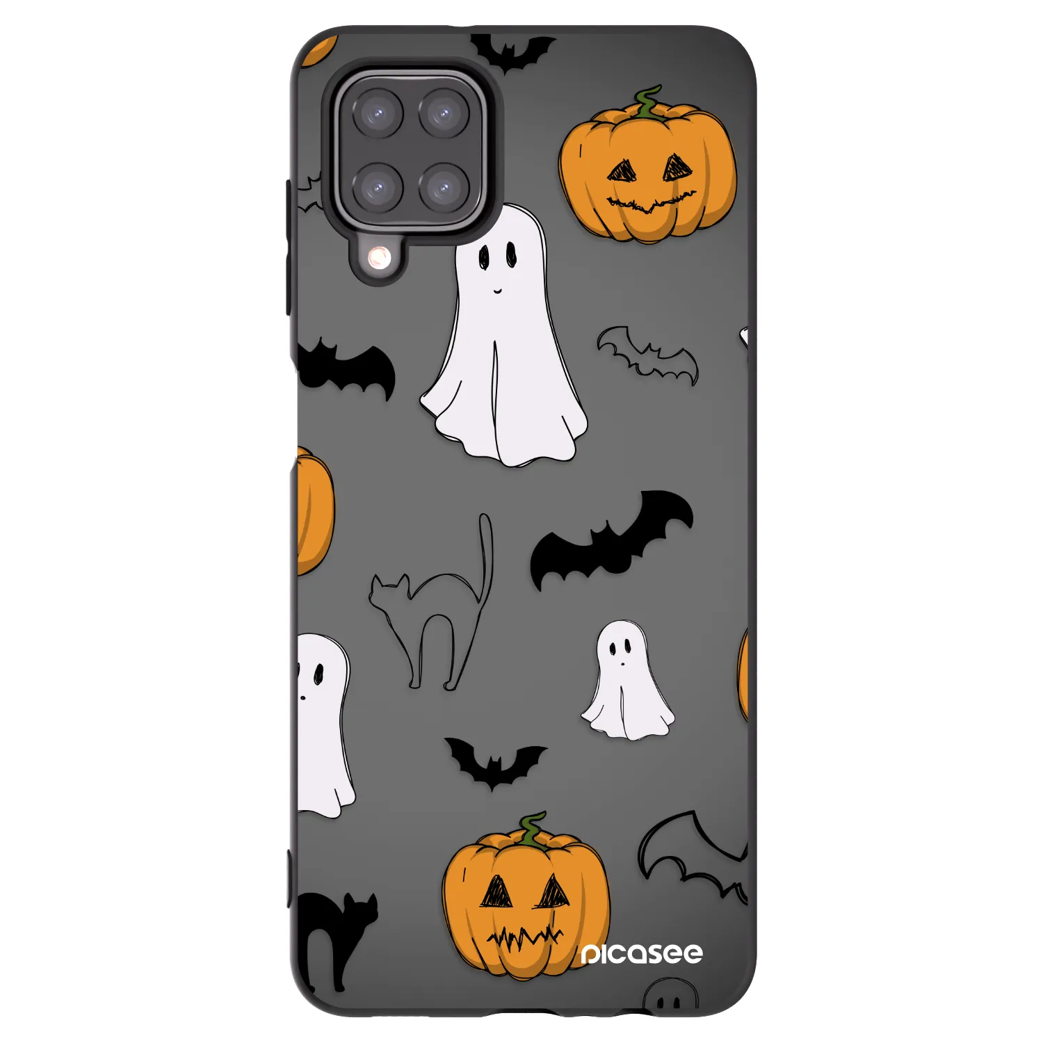 Picasee Samsung Galaxy M12 M127F Hülle - Schwarzes Silikon - Spooky crew