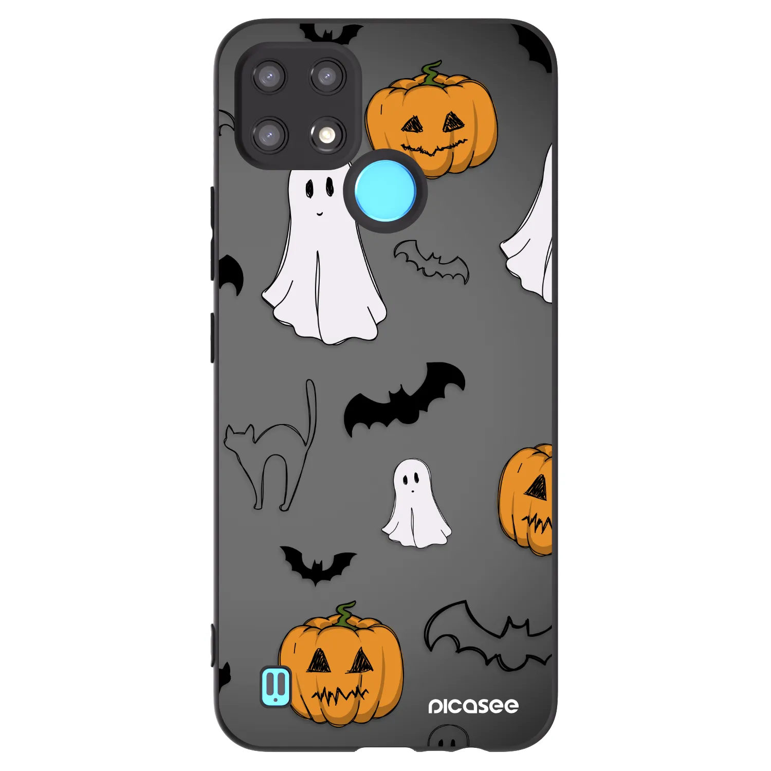 Picasee Realme C21 Hülle - Schwarzes Silikon - Spooky crew