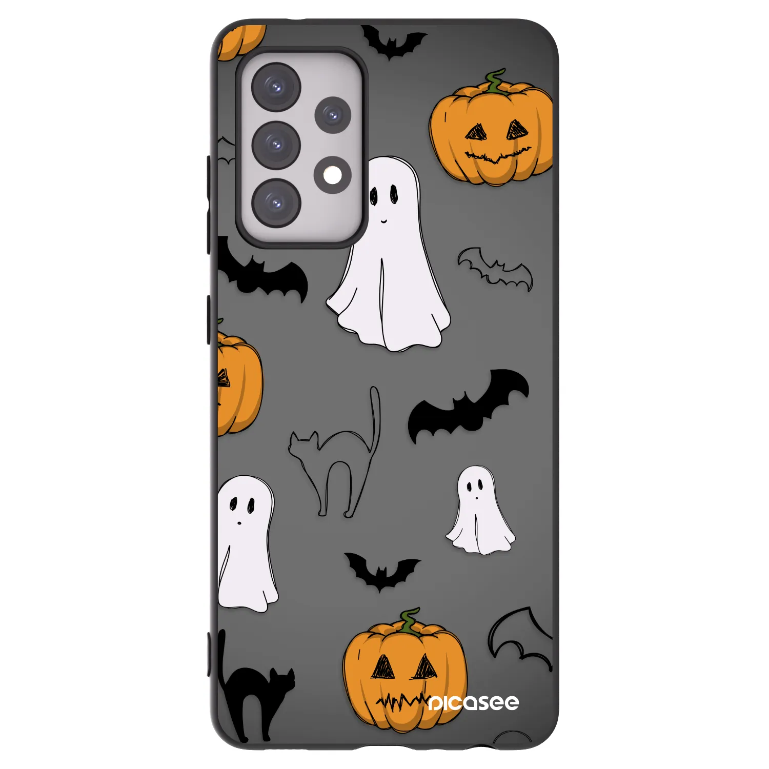 Picasee Samsung Galaxy A52s 5G A528B Hülle - Schwarzes Silikon - Spooky crew