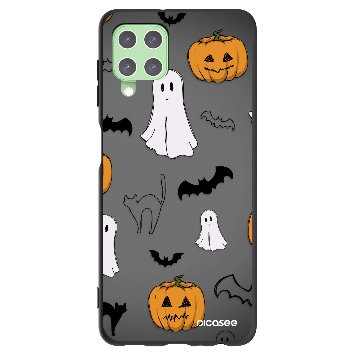 Picasee Samsung Galaxy A22 A225F 4G Hülle - Schwarzes Silikon - Spooky crew