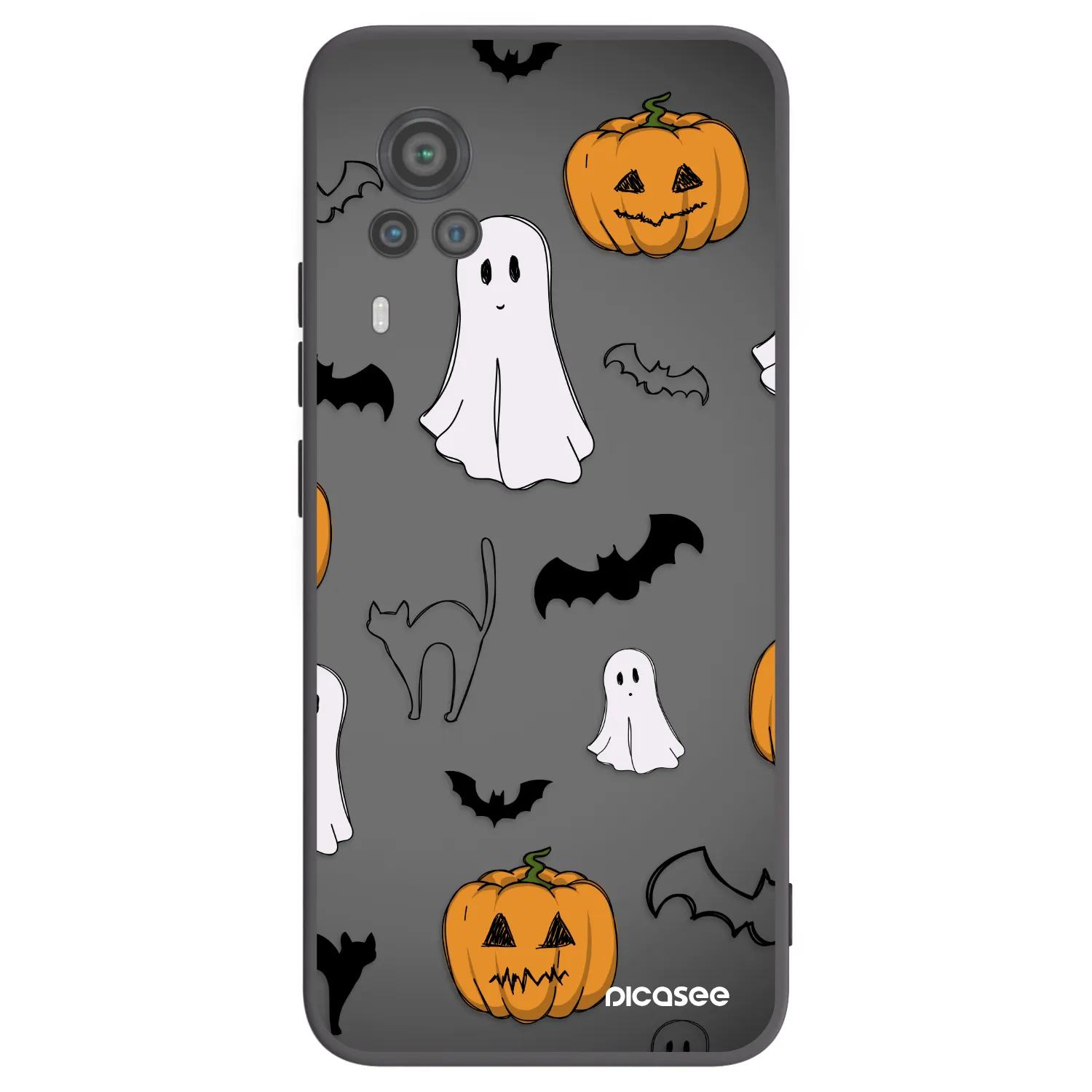 Picasee Vivo X60 Pro 5G Hülle - Schwarzes Silikon - Spooky crew