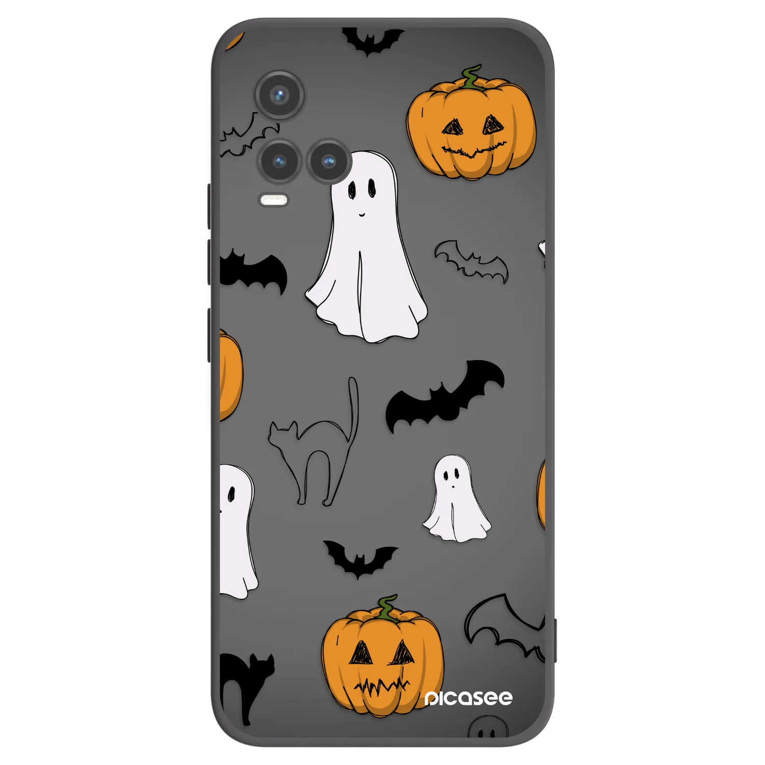 Picasee Vivo Y33s Hülle - Schwarzes Silikon - Spooky crew