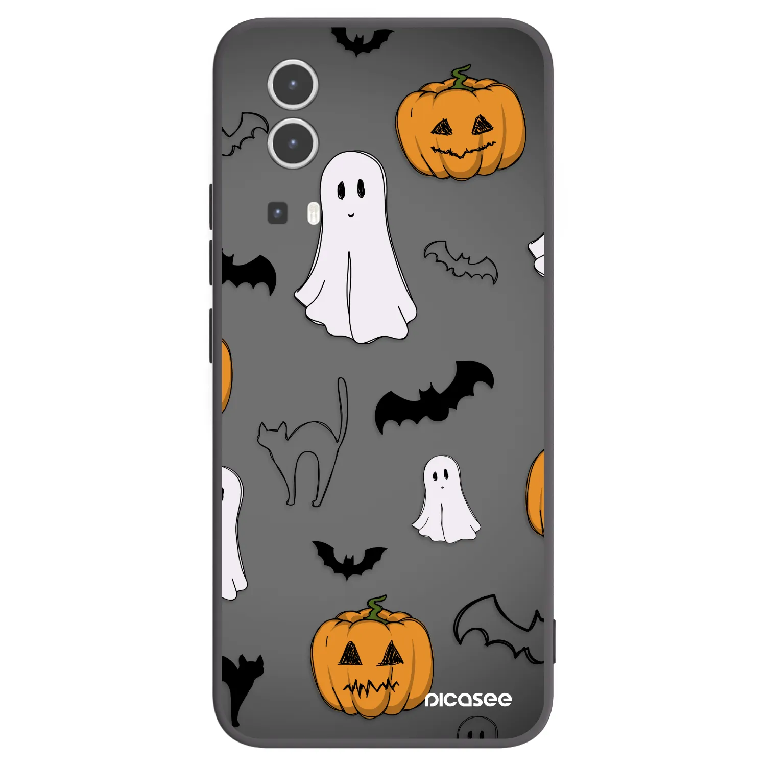 Picasee Vivo Y72 5G Hülle - Schwarzes Silikon - Spooky crew
