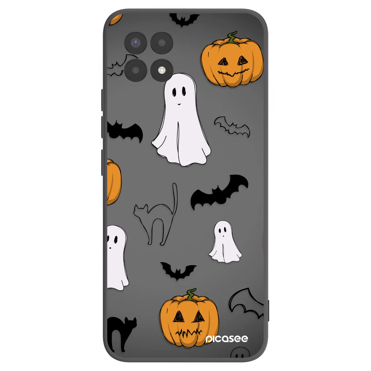 Picasee Realme 8i Hülle - Schwarzes Silikon - Spooky crew