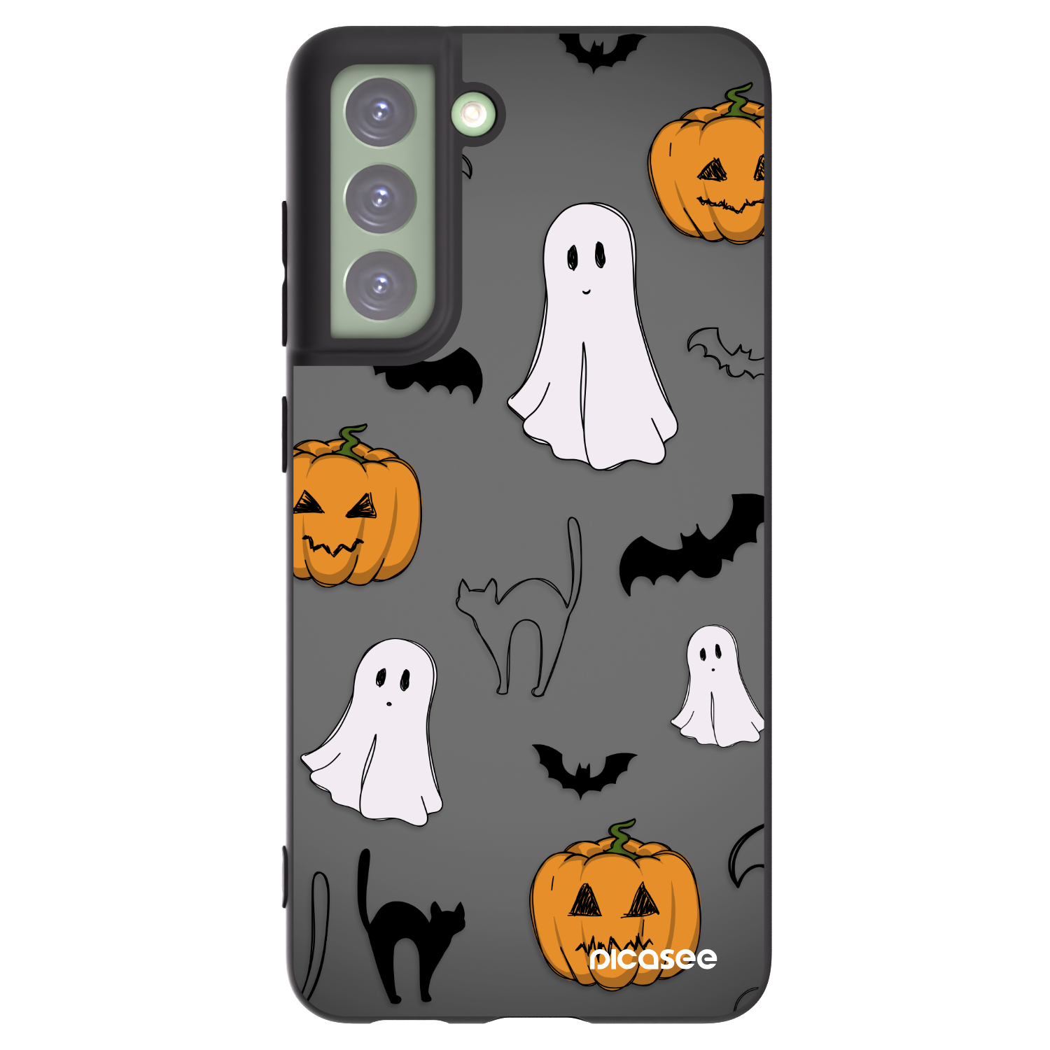 Picasee Samsung Galaxy S21 FE 5G Hülle - Schwarzes Silikon - Spooky crew