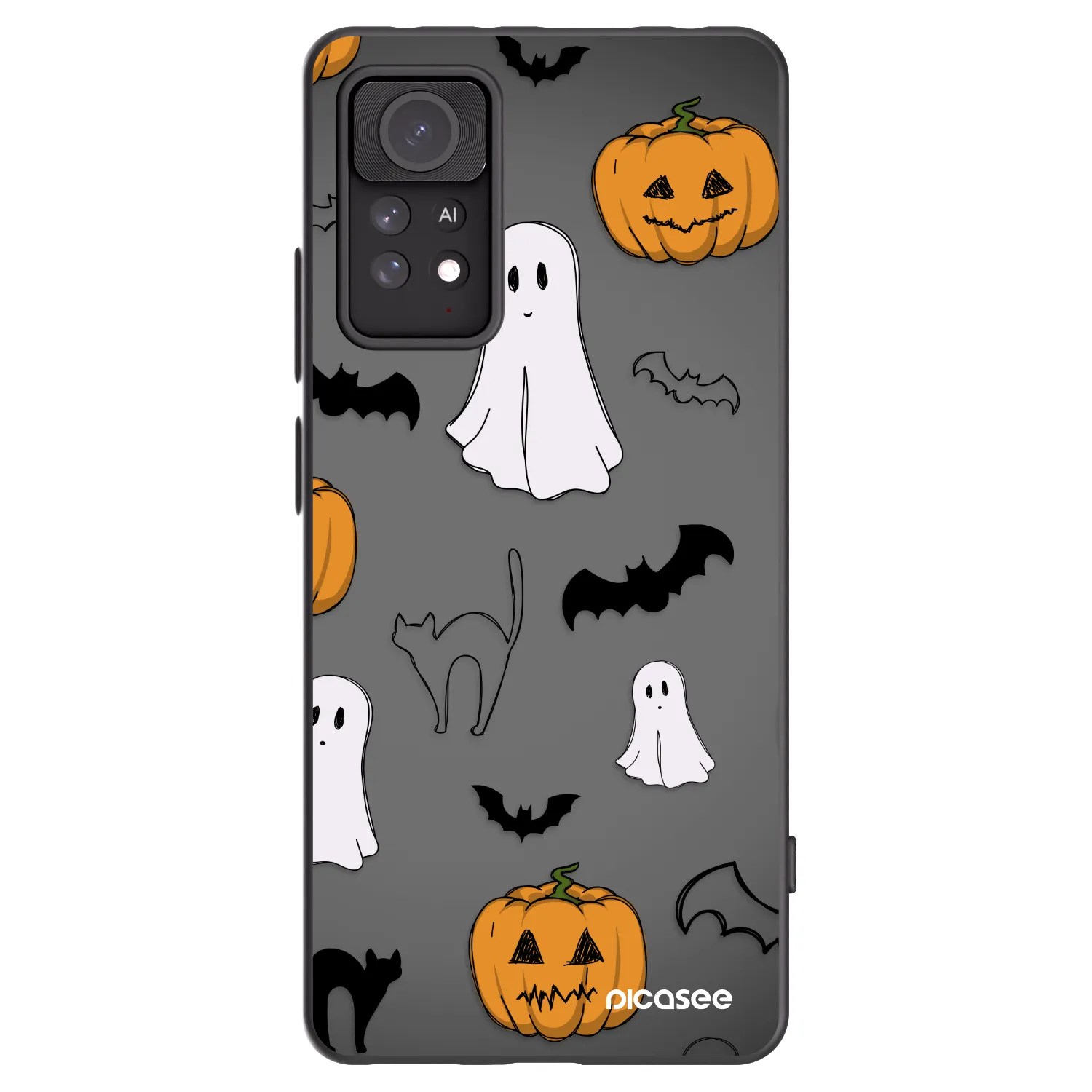 Picasee Xiaomi Redmi Note 11 Pro Hülle - Schwarzes Silikon - Spooky crew