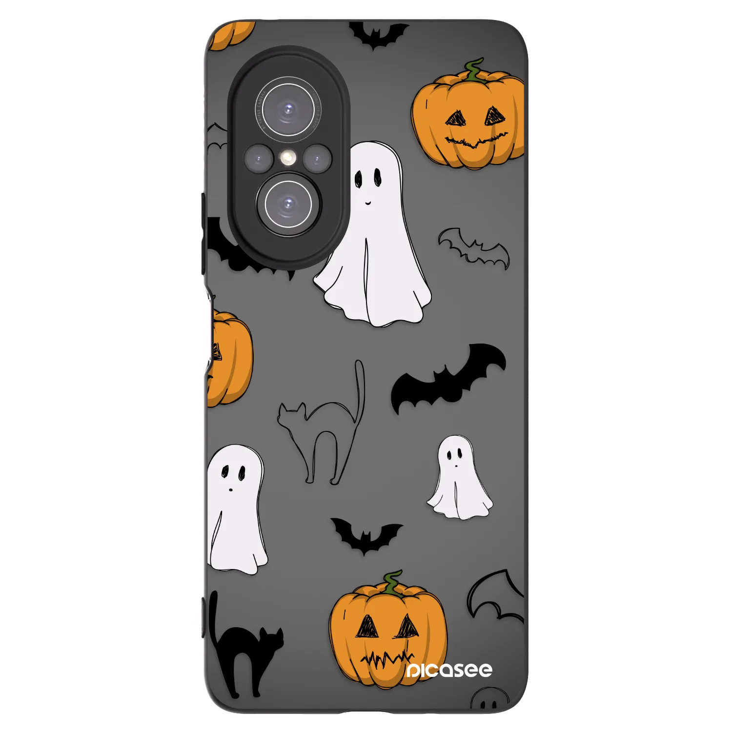 Picasee Huawei Nova 9 SE Hülle - Schwarzes Silikon - Spooky crew
