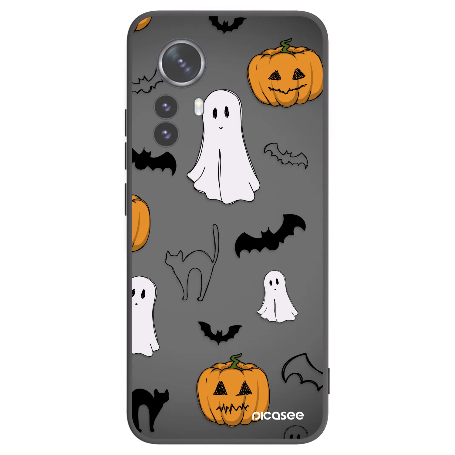 Picasee Xiaomi 12 Pro Hülle - Schwarzes Silikon - Spooky crew