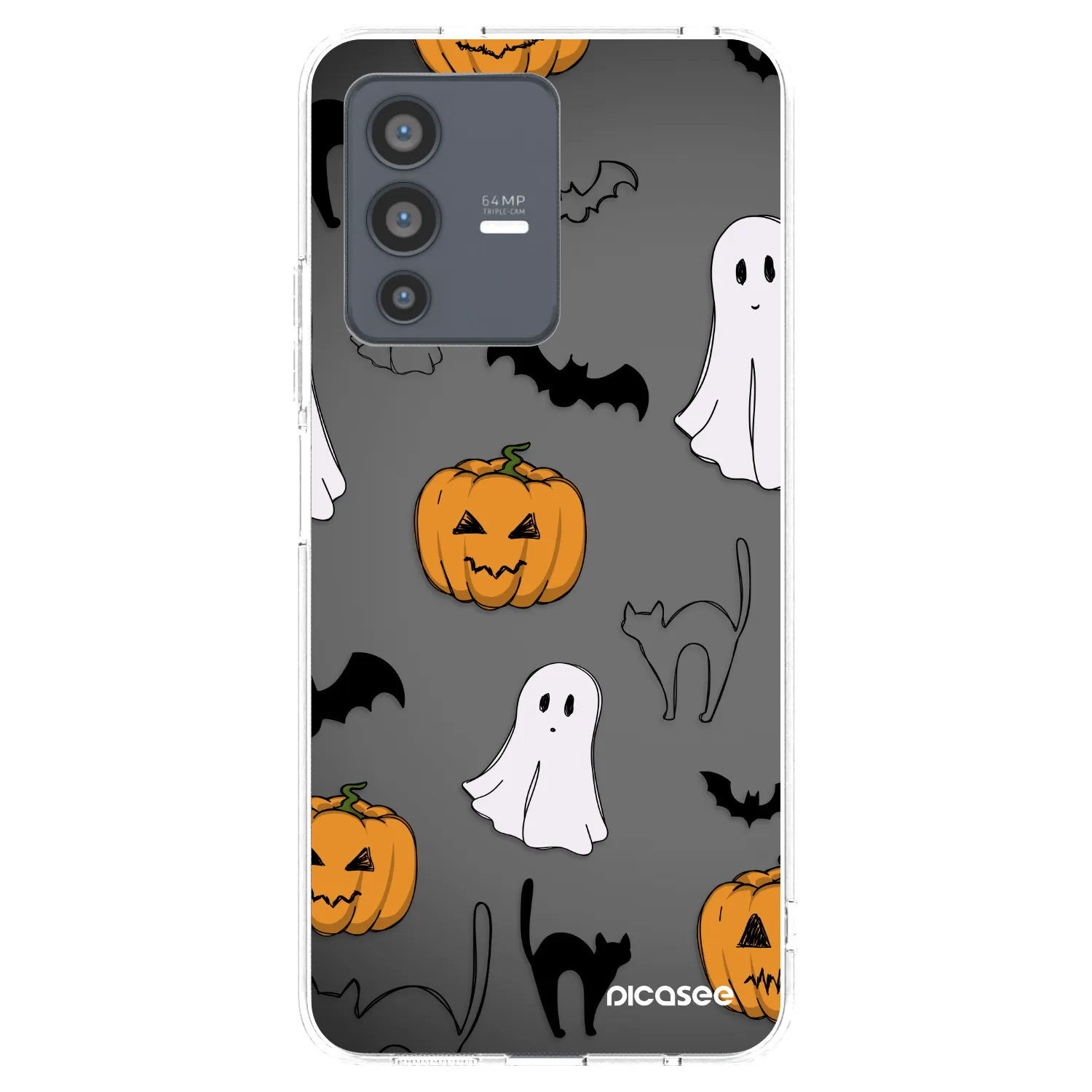 Picasee Vivo V23 5G Hülle - Transparentes Silikon - Spooky crew