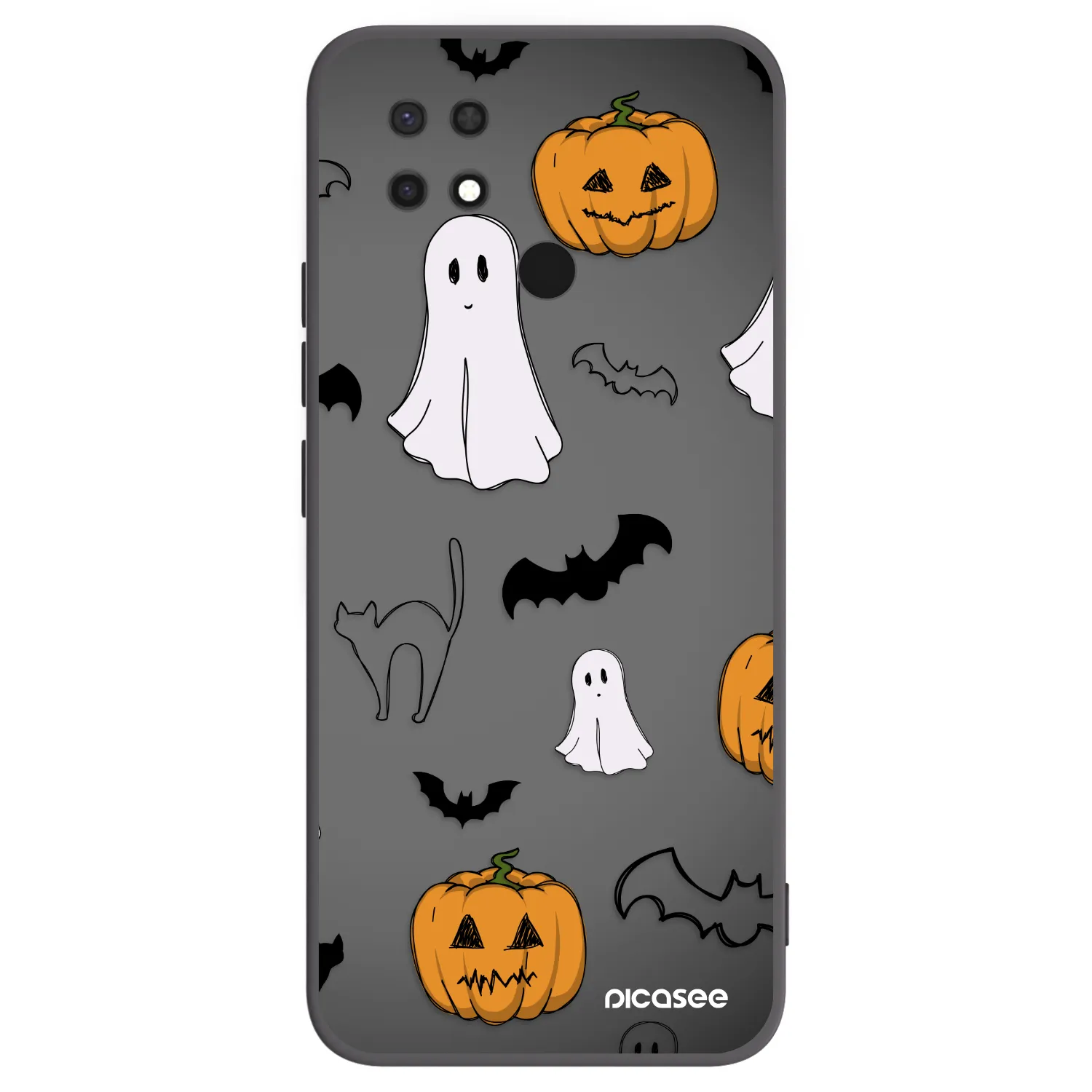 Picasee Xiaomi Redmi 10C Hülle - Schwarzes Silikon - Spooky crew