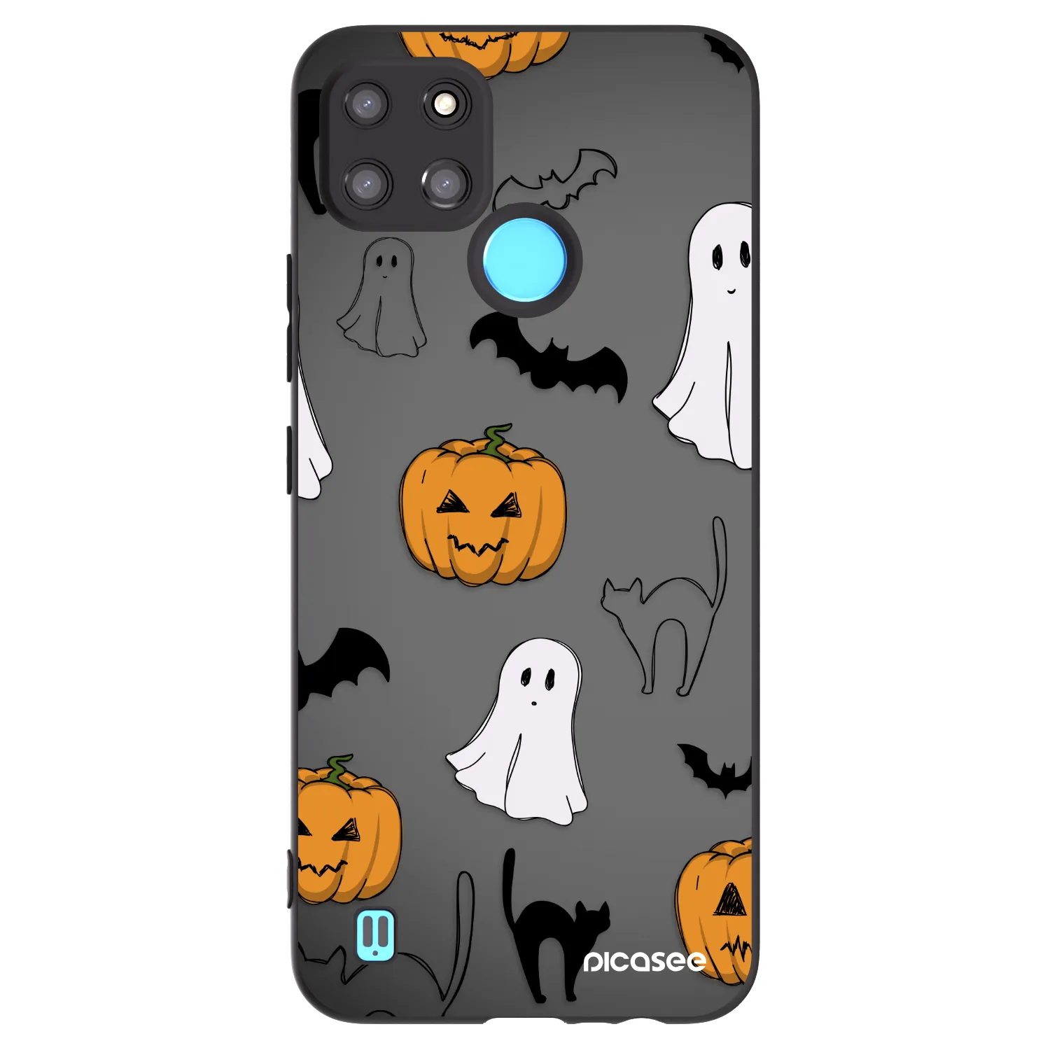 Picasee Realme C21Y Hülle - Schwarzes Silikon - Spooky crew