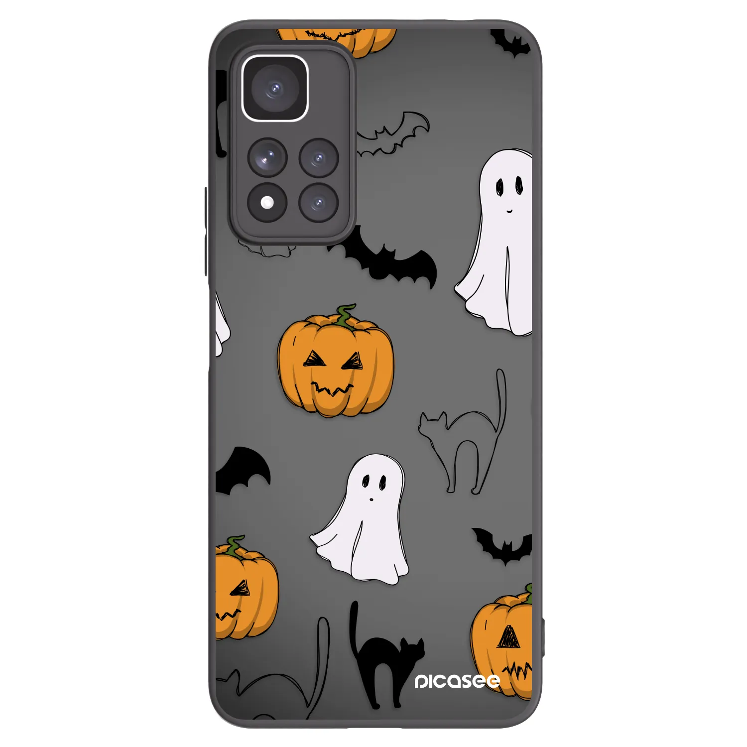 Picasee Xiaomi Redmi Note 11 Pro+ 5G Hülle - Schwarzes Silikon - Spooky crew