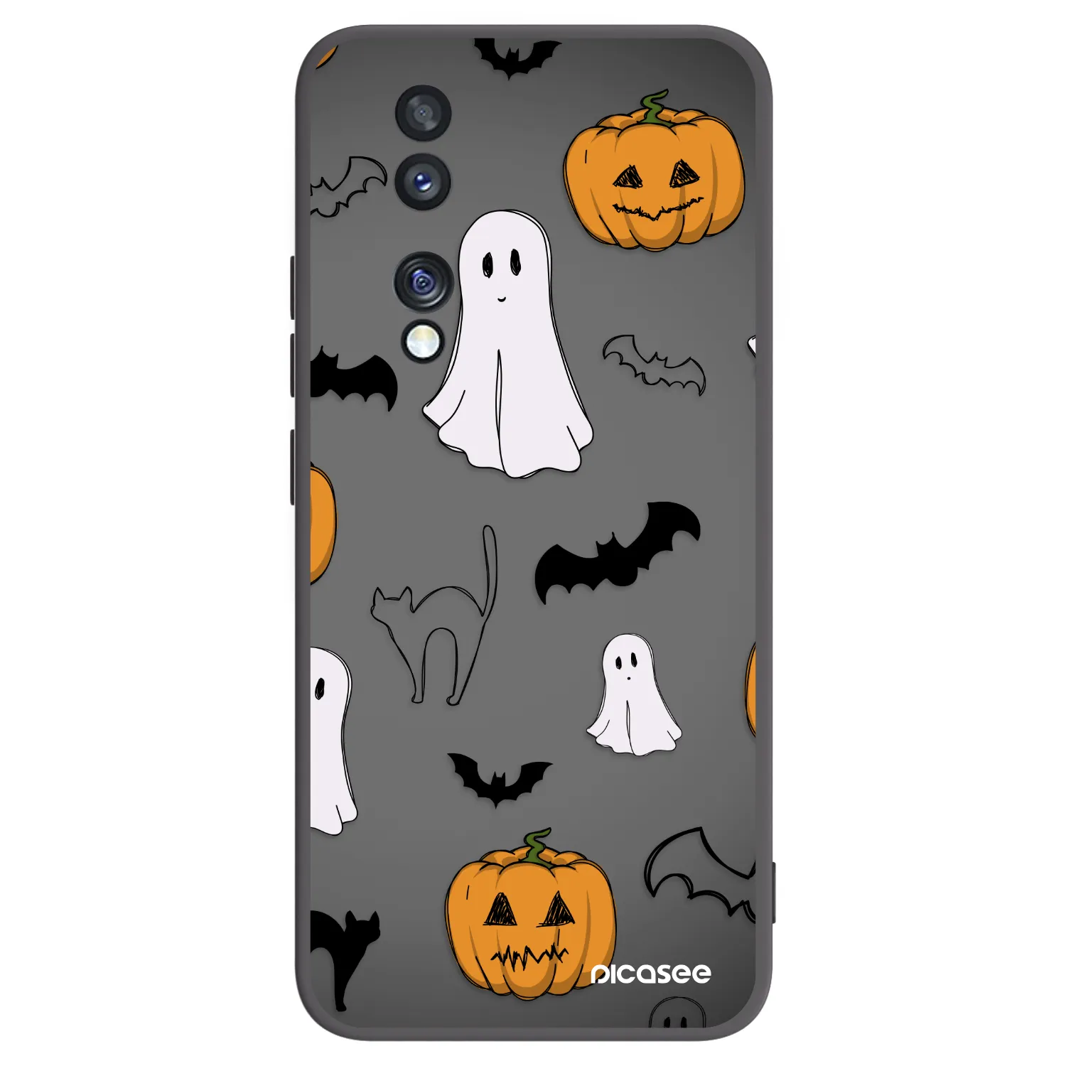 Picasee Honor 70 Hülle - Schwarzes Silikon - Spooky crew