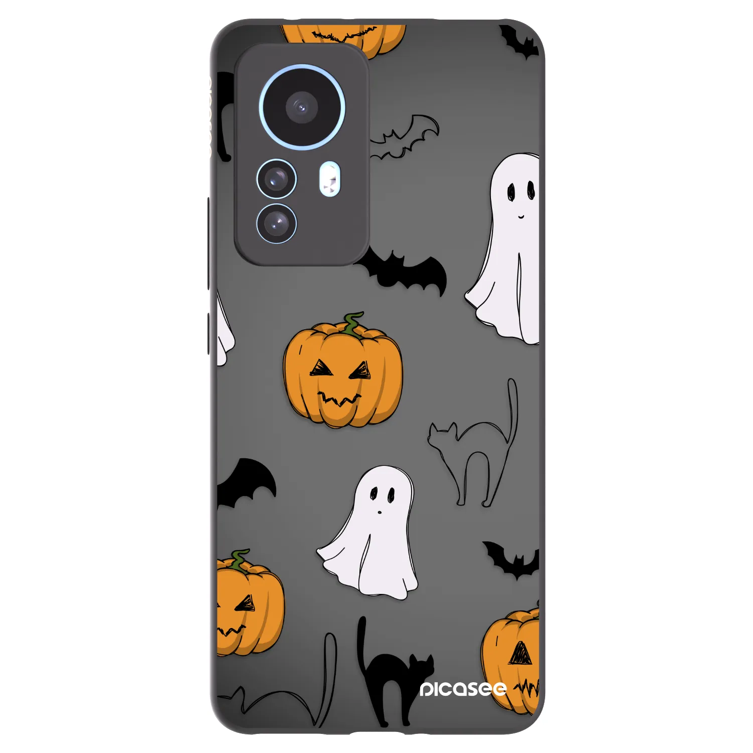 Picasee Xiaomi 12T Pro Hülle - Schwarzes Silikon - Spooky crew