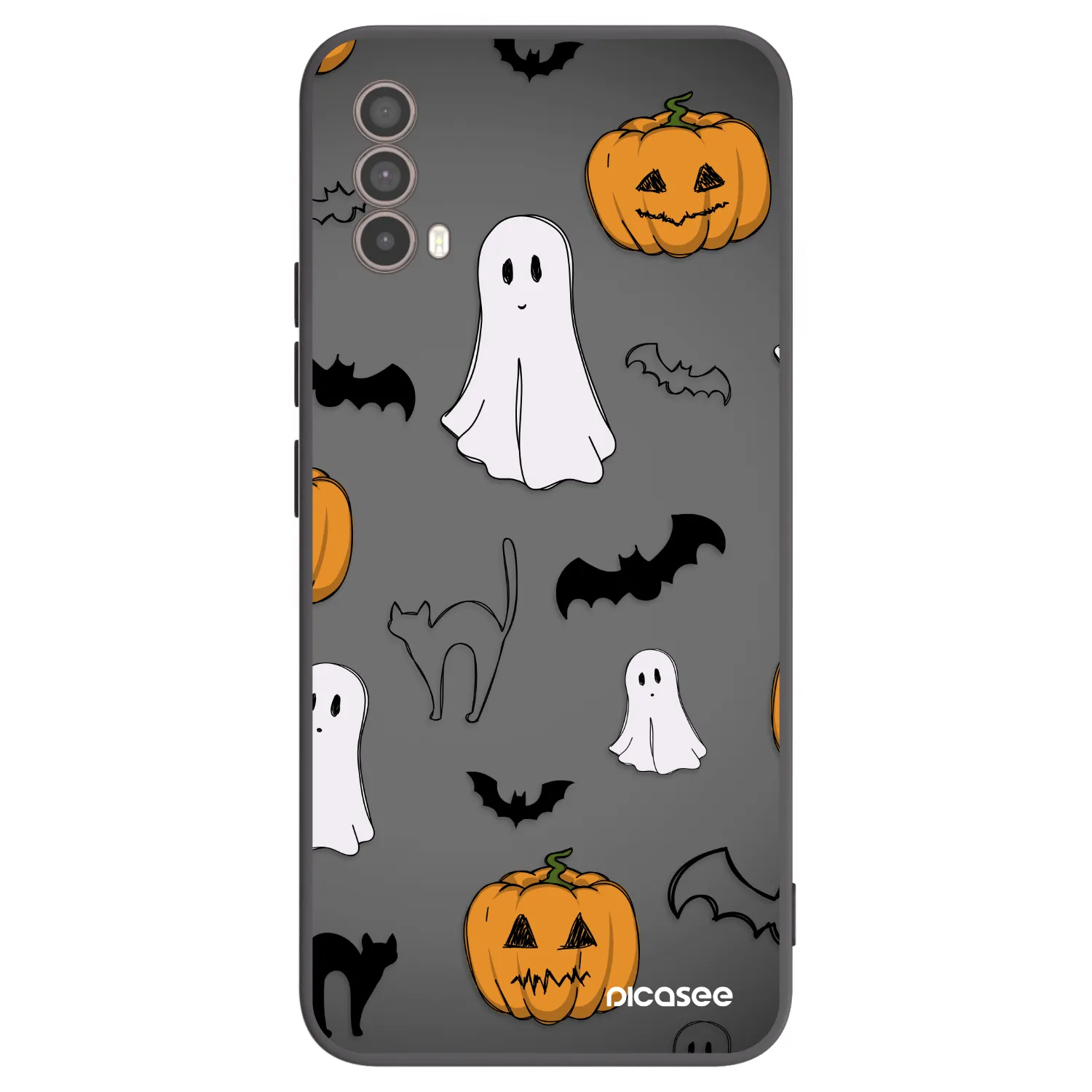 Picasee Motorola Moto E40 Hülle - Schwarzes Silikon - Spooky crew