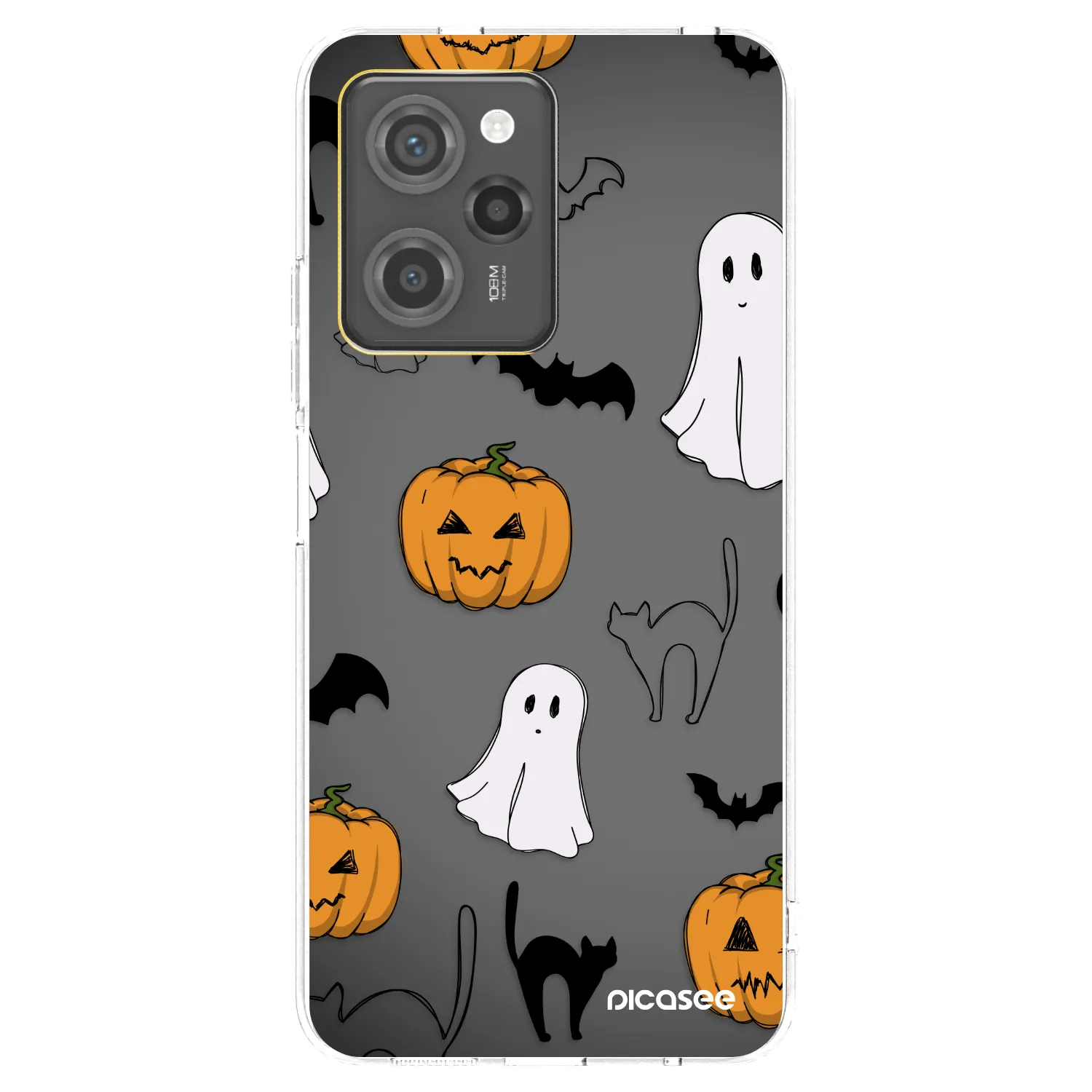 Picasee Xiaomi Poco X5 Pro Hülle - Schwarzes Silikon - Spooky crew