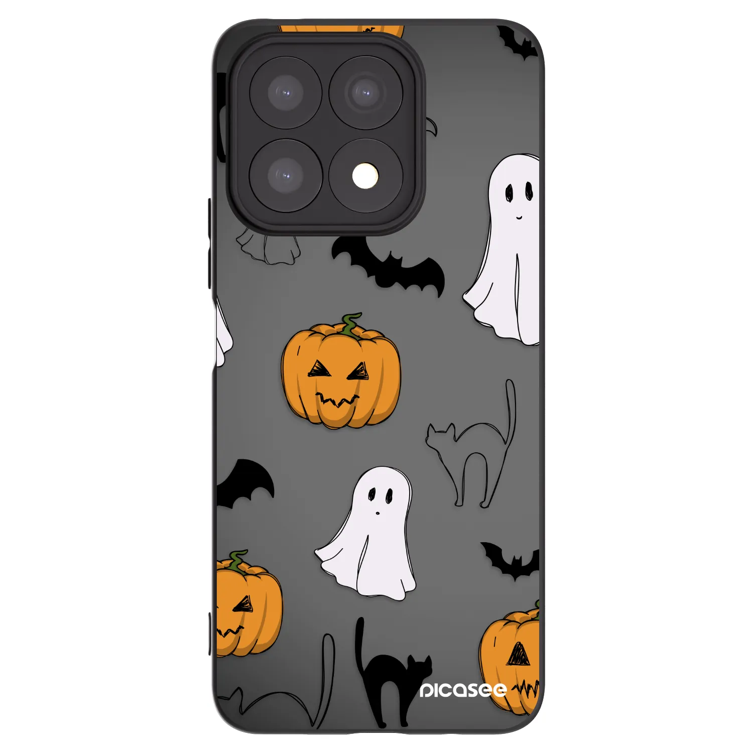 Picasee Honor X8a Hülle - Schwarzes Silikon - Spooky crew