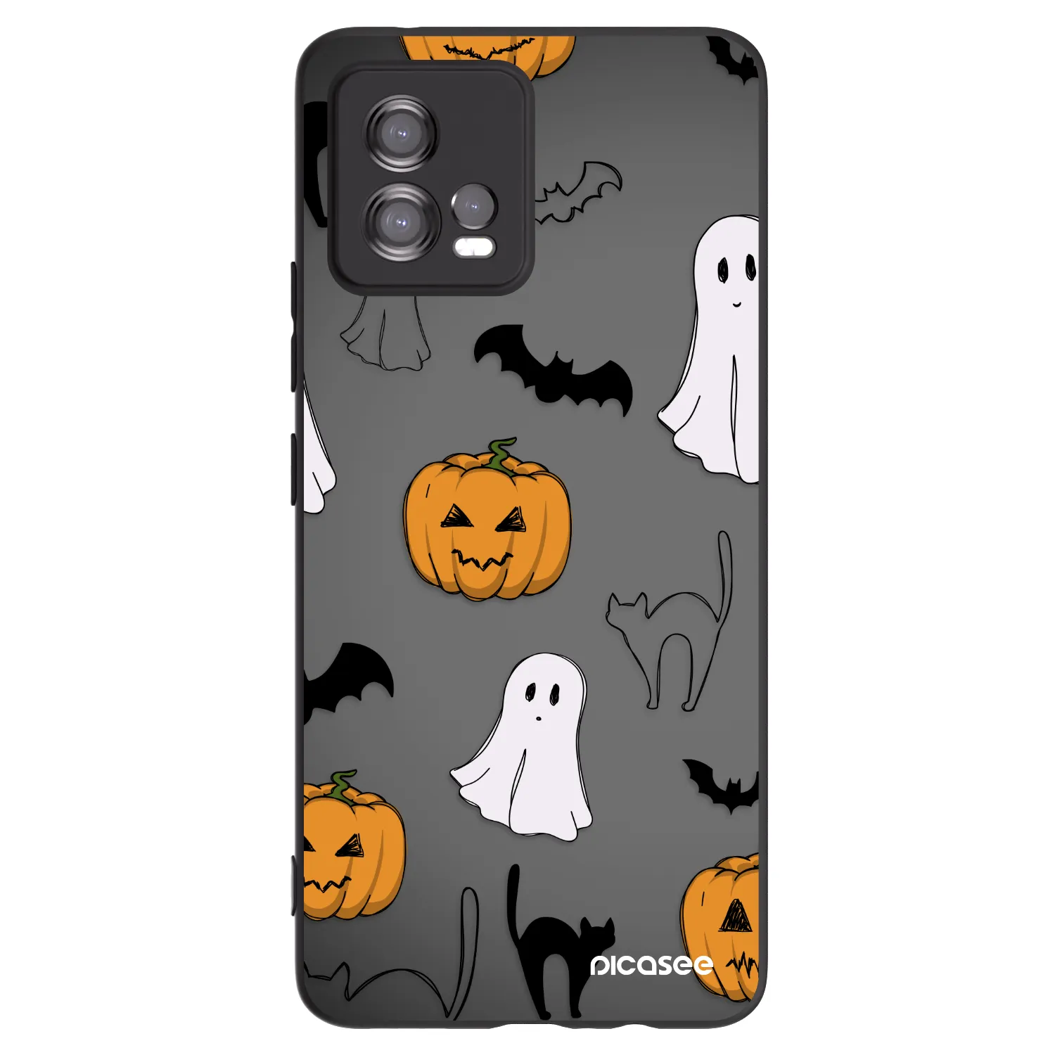 Picasee Motorola Moto G72 Hülle - Schwarzes Silikon - Spooky crew