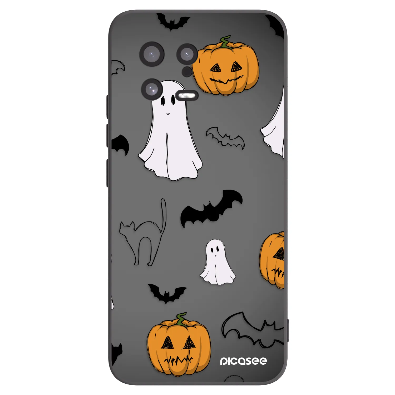 Picasee Xiaomi 13 Hülle - Schwarzes Silikon - Spooky crew