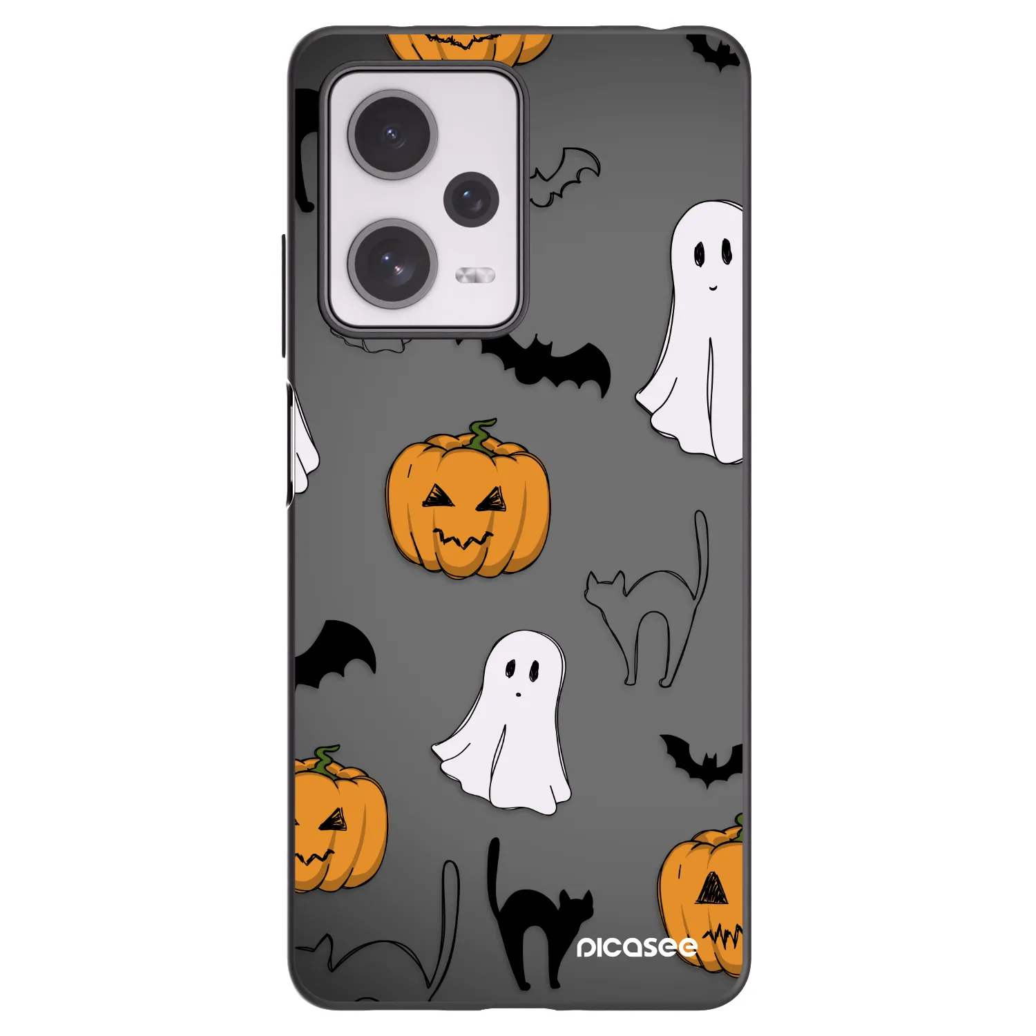 Picasee Xiaomi Redmi Note 12 Pro+ 5G Hülle - Schwarzes Silikon - Spooky crew
