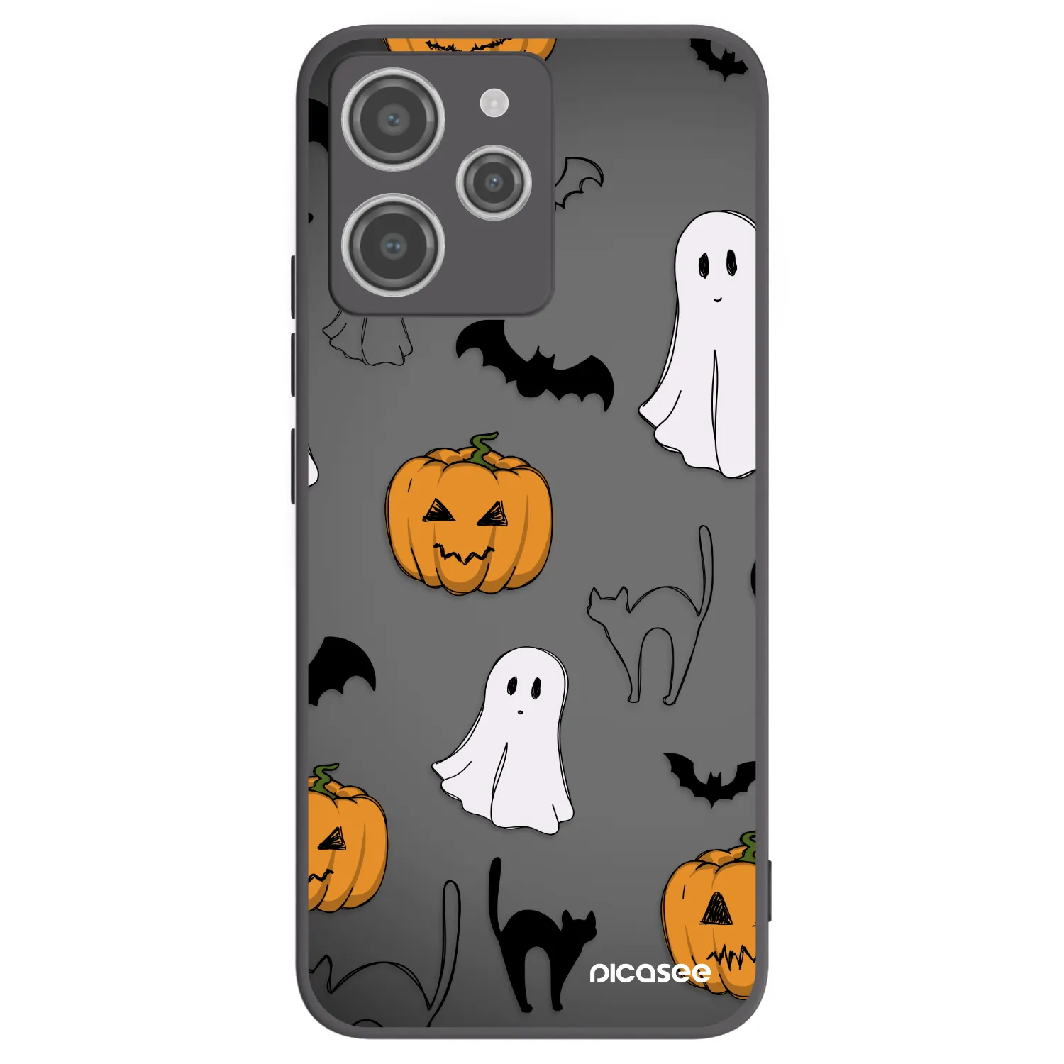 Picasee Xiaomi Redmi 12 4G Hülle - Schwarzes Silikon - Spooky crew